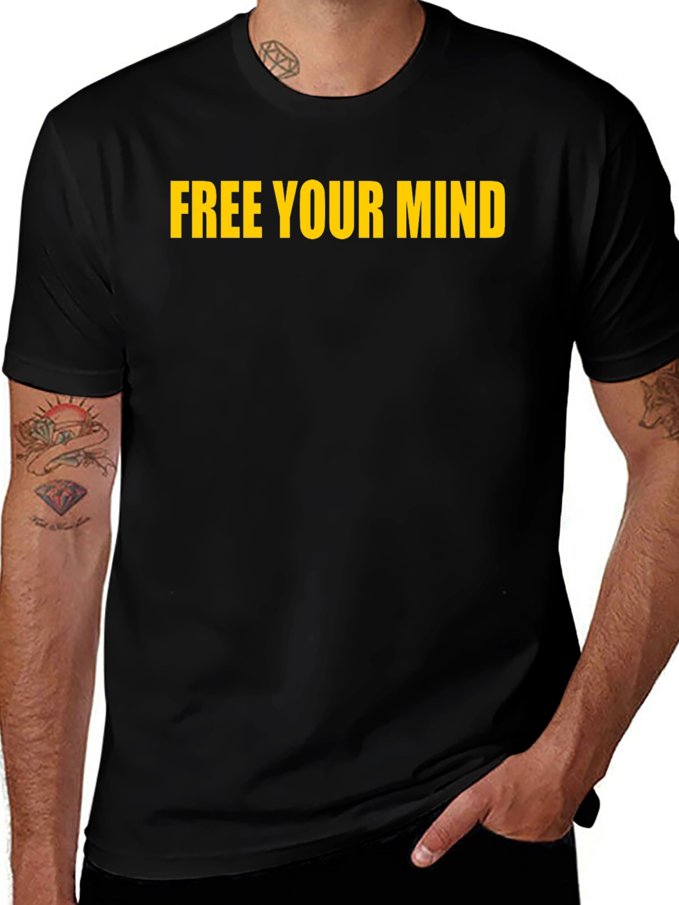 Variant 29 of Free Your Mind Graphic Tee - Black
