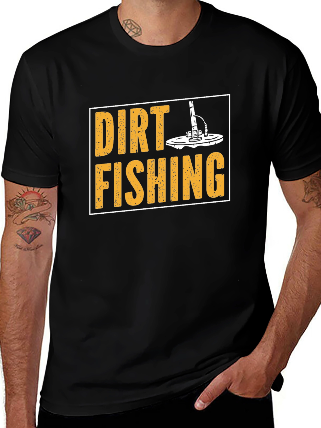 Variant 4 of Dirt Fishing T-Shirt - Metal Detecting Hobby Tee