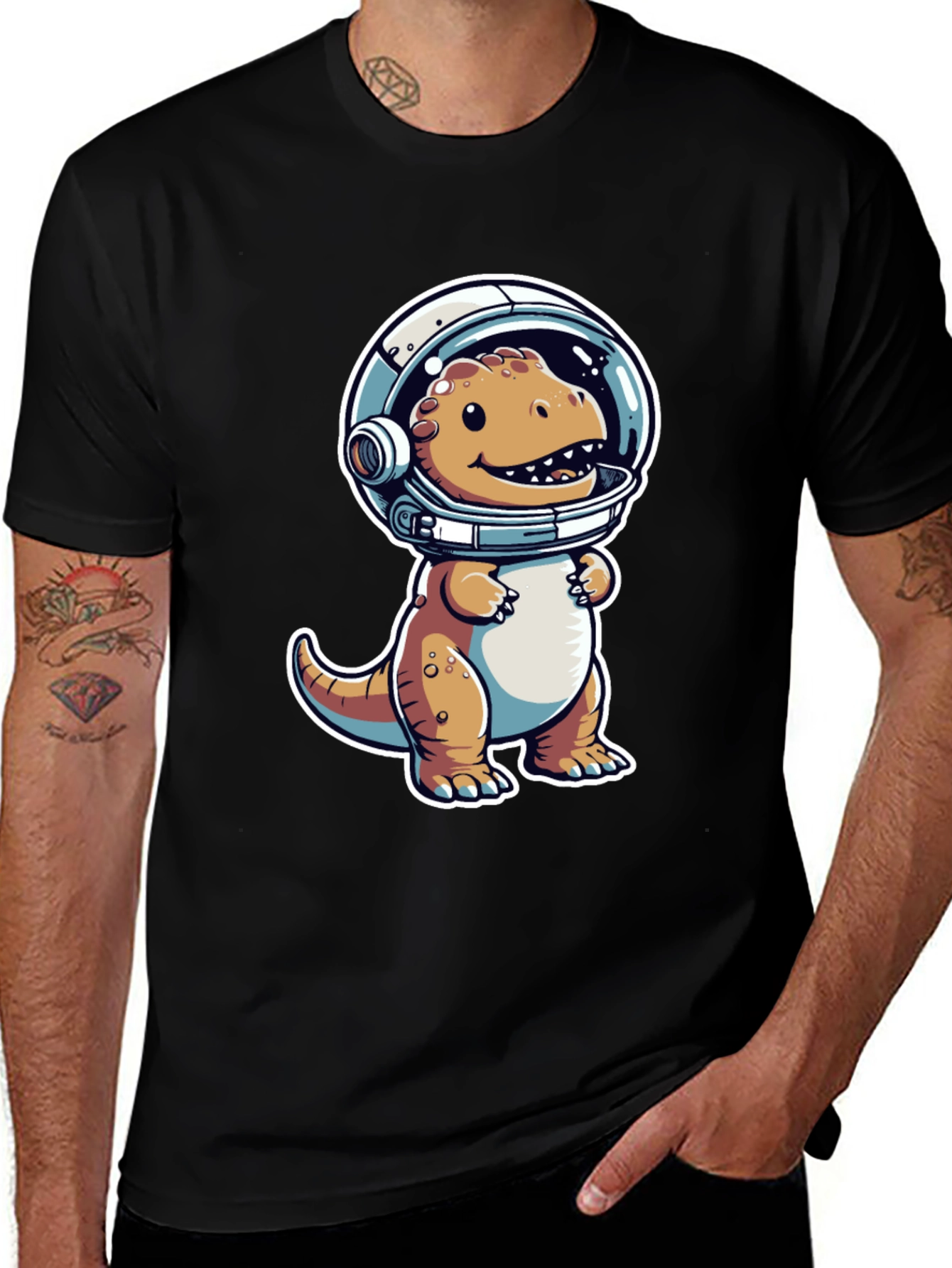 Variant 11 of Dino Astronaut T-Shirt - Space Rex Adventure Tee