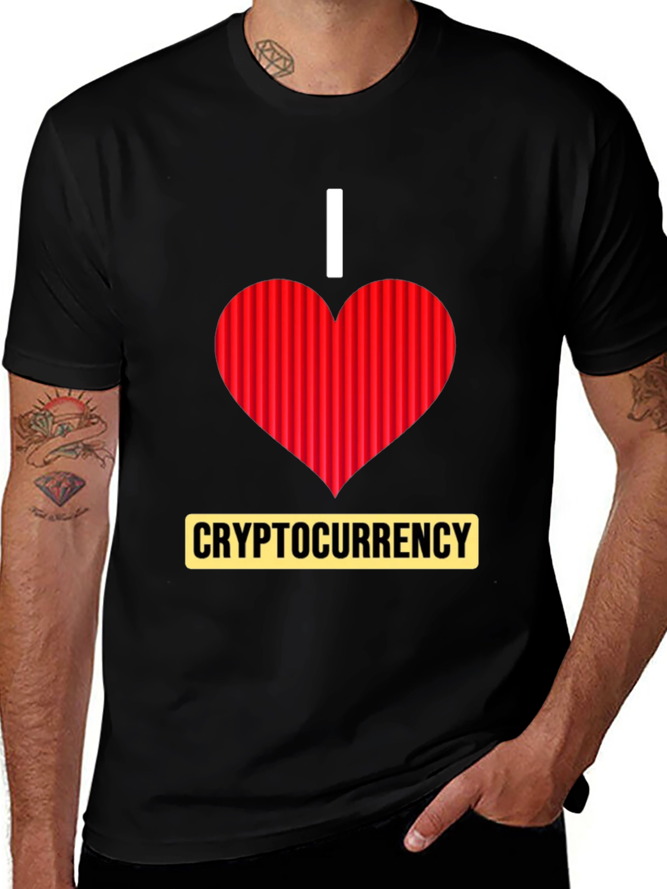 Variant 26 of I Love Cryptocurrency Graphic Tee