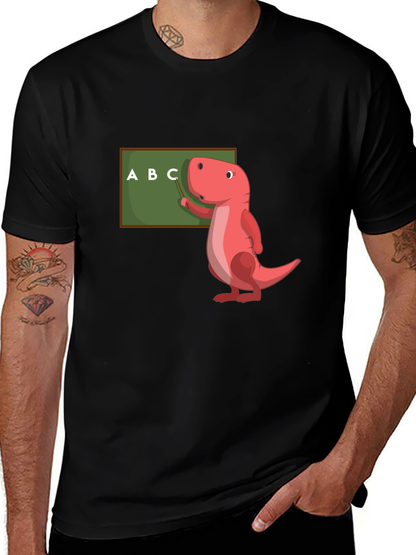 Variant 12 of Dino Teacher T-Shirt - ABCs Learning Fun