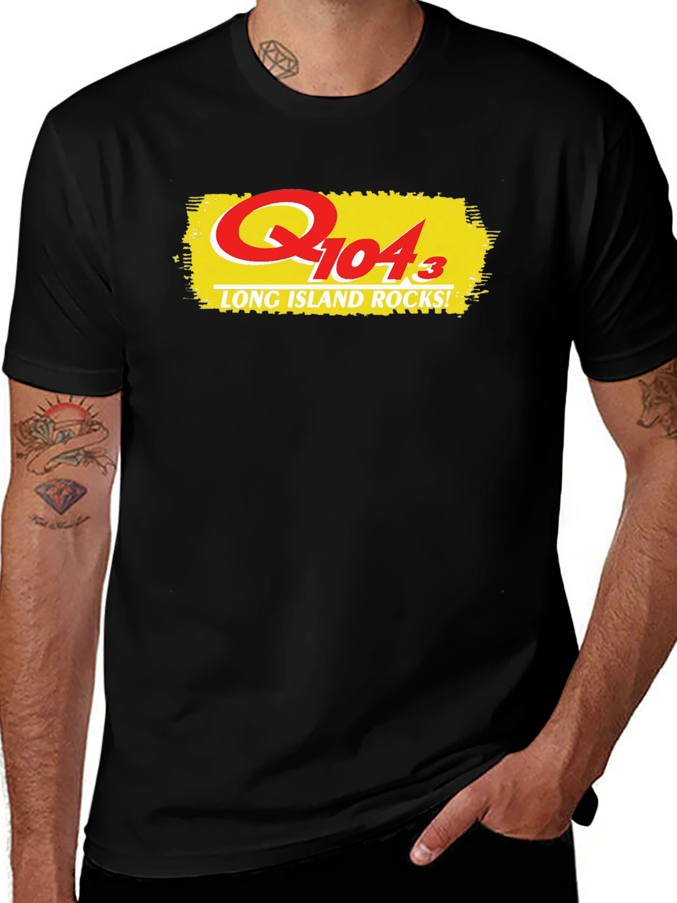 Q104.3 Long Island Rocks! Black T-Shirt