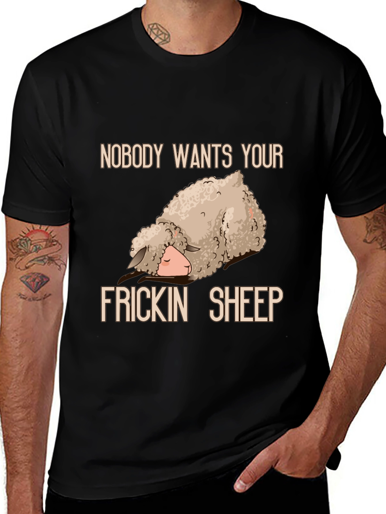 Variant 16 of Funny Sheep T-Shirt - Nobody Wants Your Frickin' Sheep