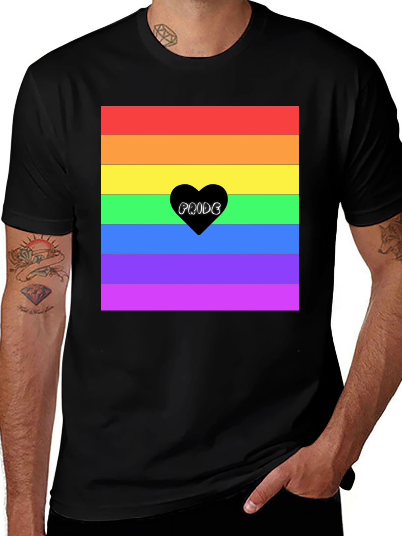 Pride Rainbow Heart Tee - Love & Equality Shirt