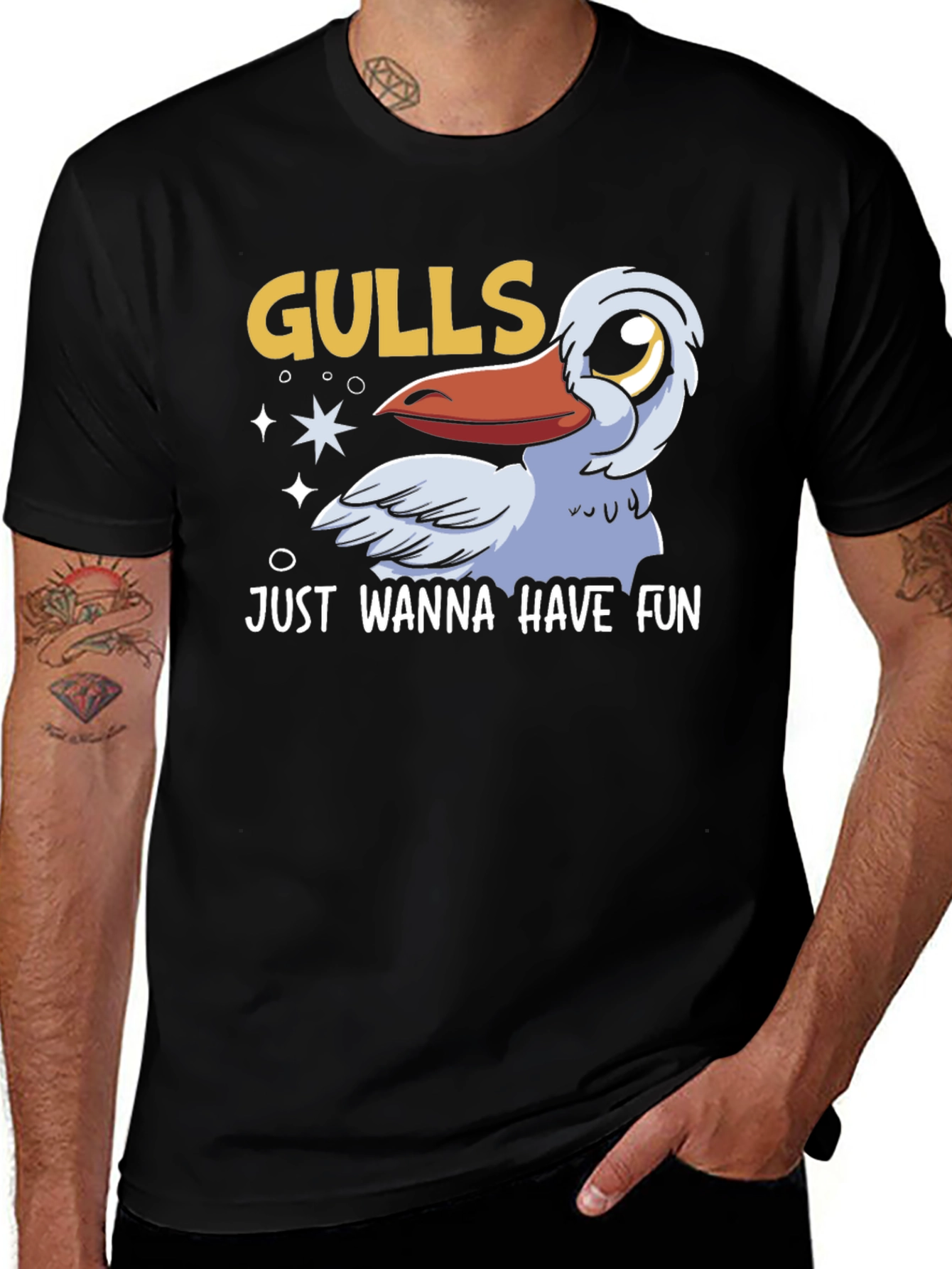 Variant 26 of Gulls Just Wanna Have Fun Graphic T-Shirt