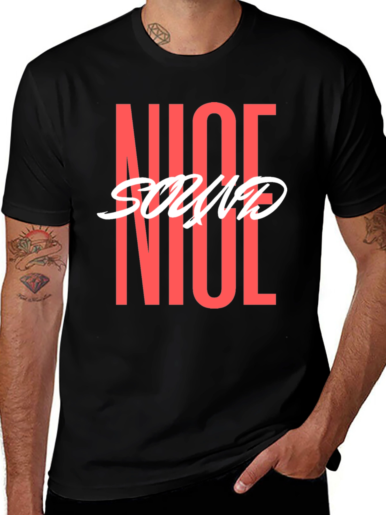 Variant 13 of Nice Sound Black Graphic Tee