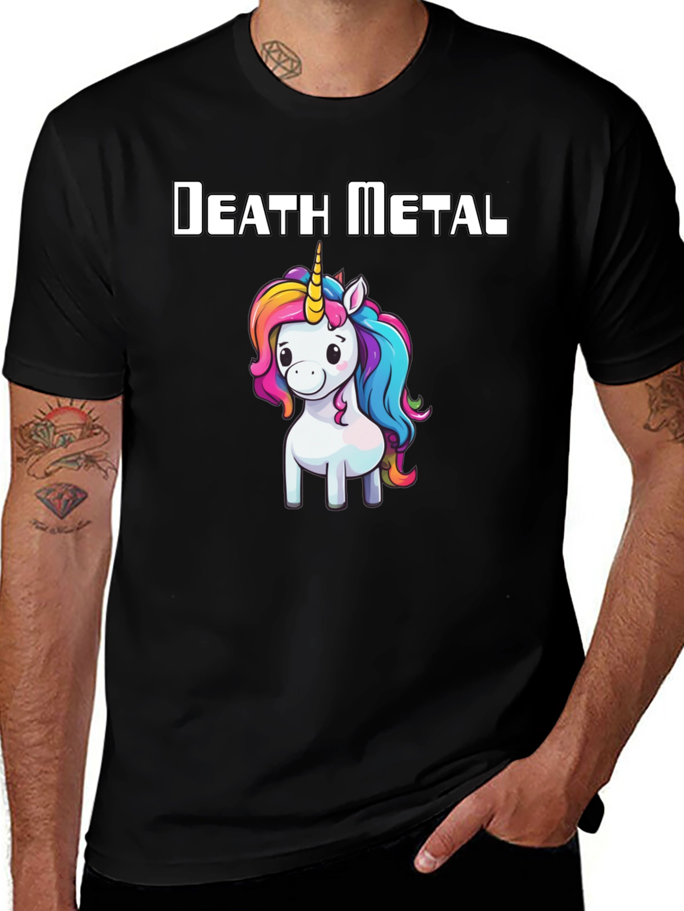 Variant 11 of Death Metal Unicorn Graphic T-Shirt