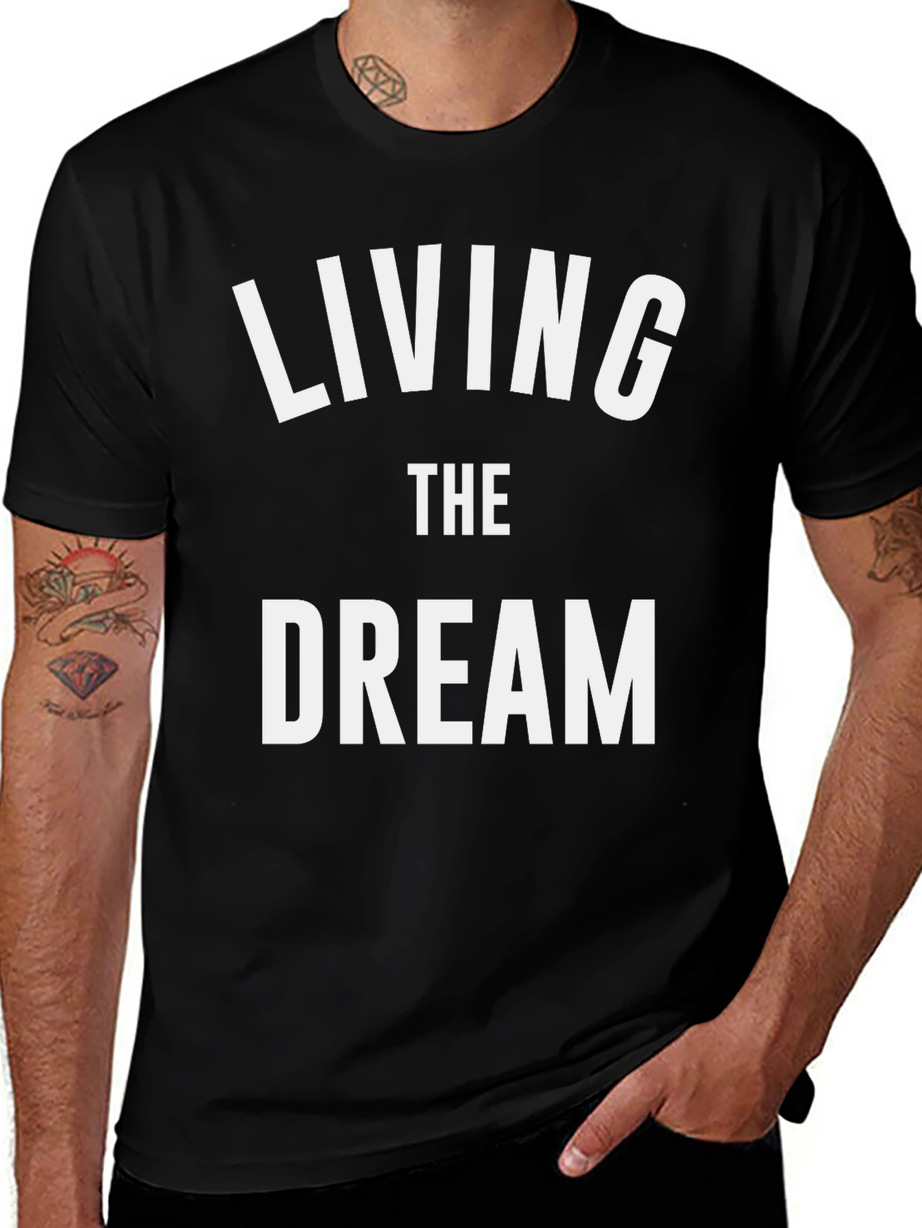 Variant 12 of Living The Dream Graphic Tee Shirt