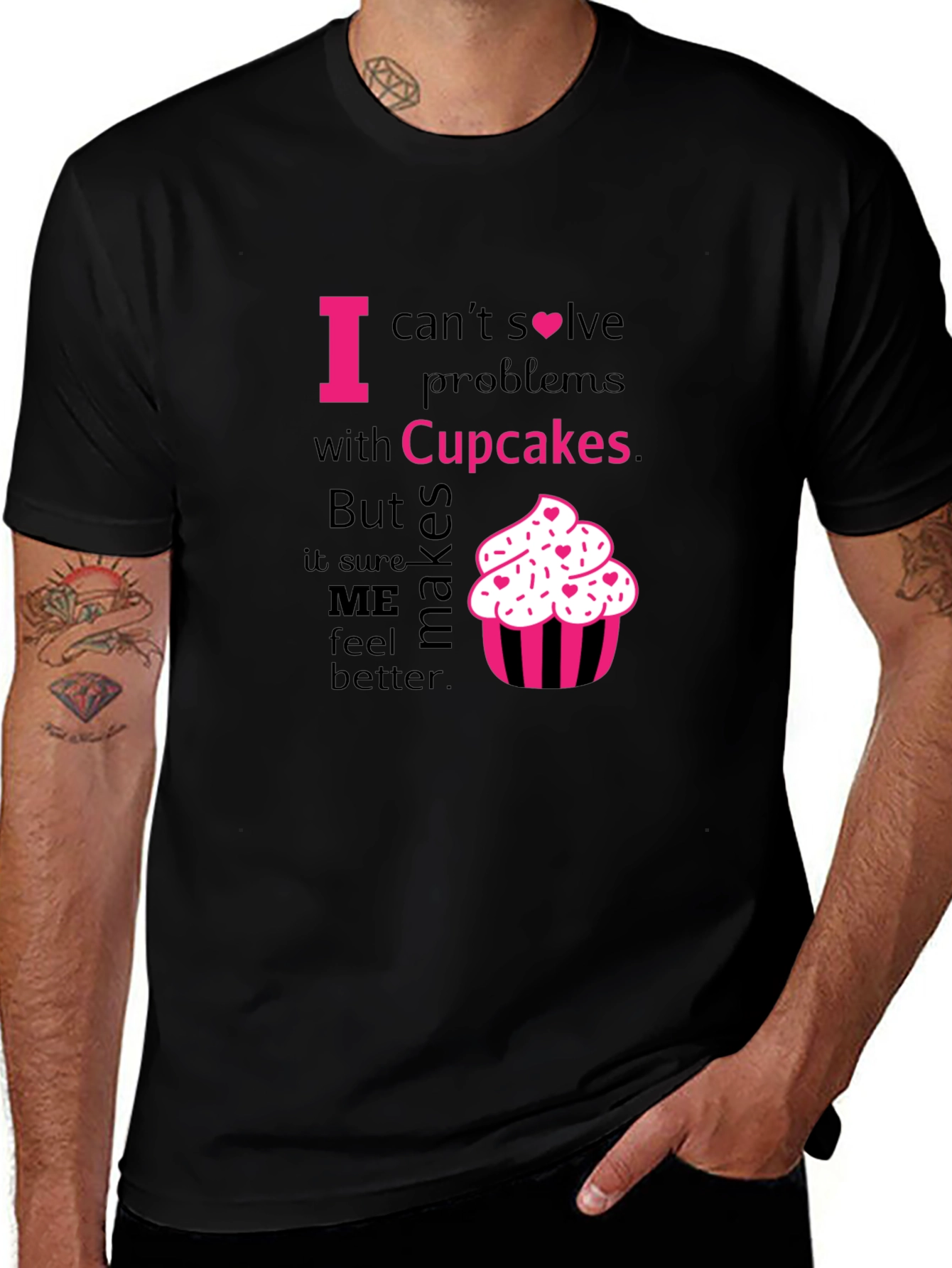 Variant 2 of Cupcakes Solve Problems T-Shirt - Soft Cotton Tee