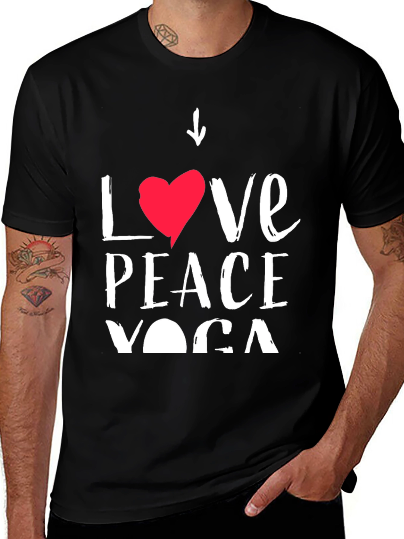 Variant 29 of Love Peace Yoga T-Shirt