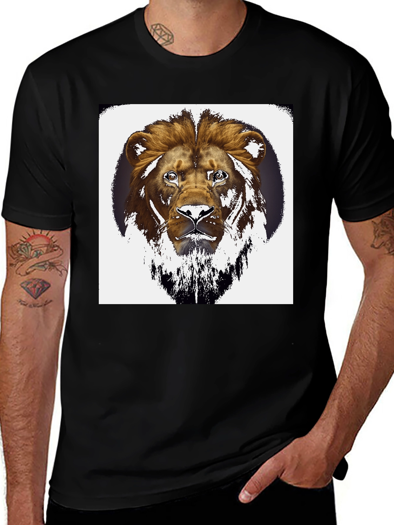 Variant 9 of Lion Graphic Print T-Shirt - Bold & Stylish