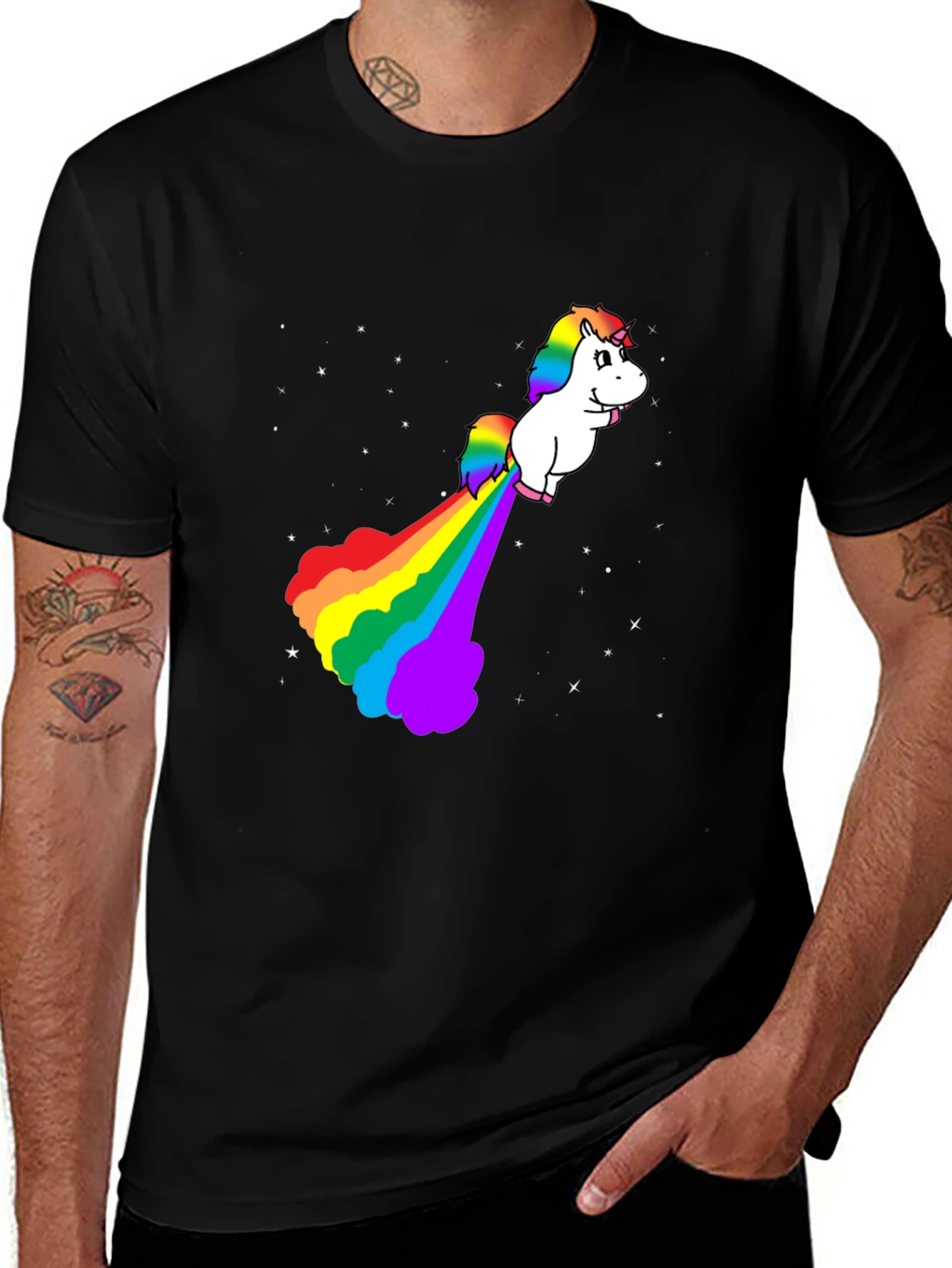 Variant 23 of Rainbow Unicorn T-Shirt - Funky & Unique Design