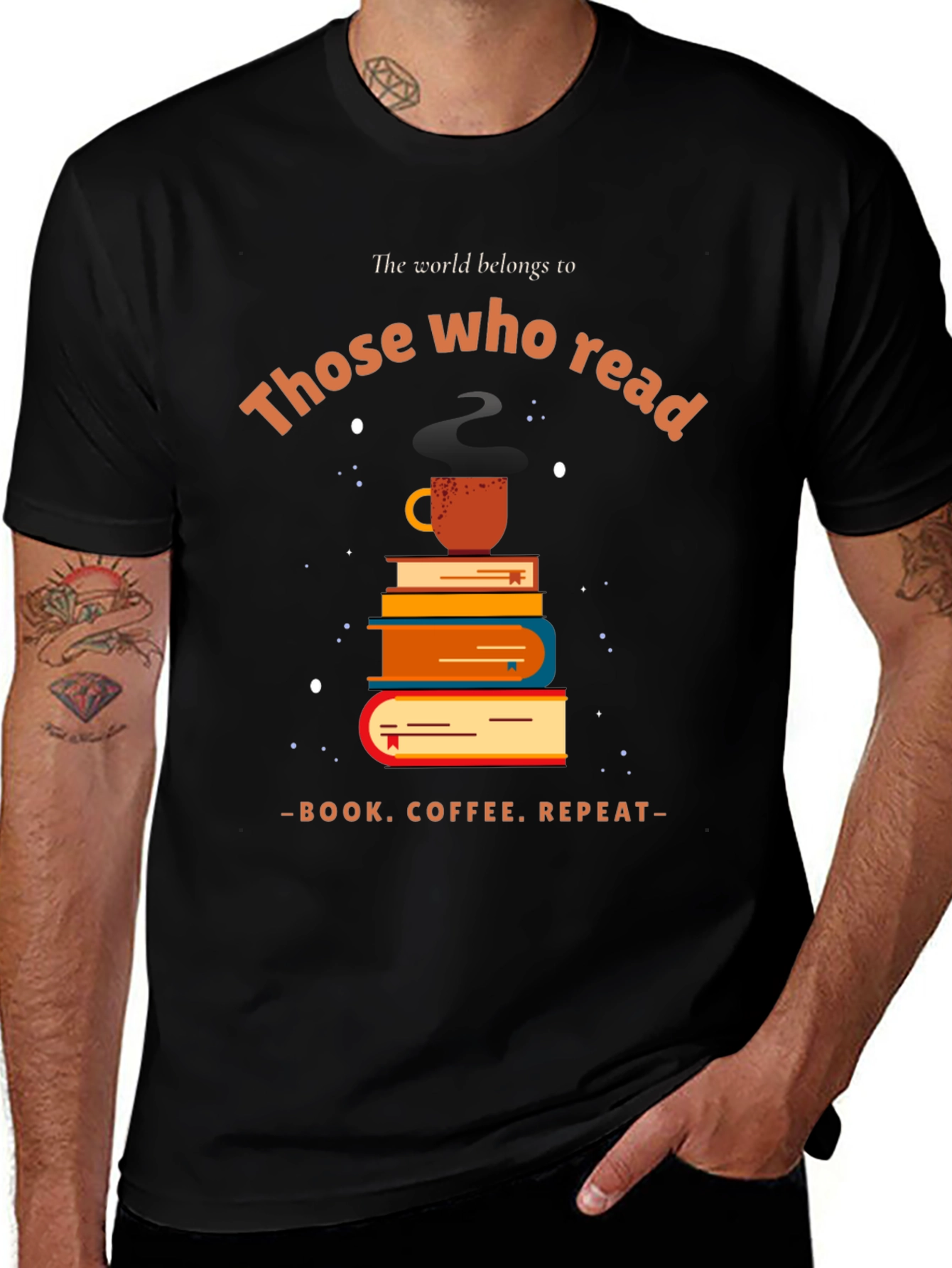Variant 24 of Book Lover T-Shirt: Read, Coffee, Repeat