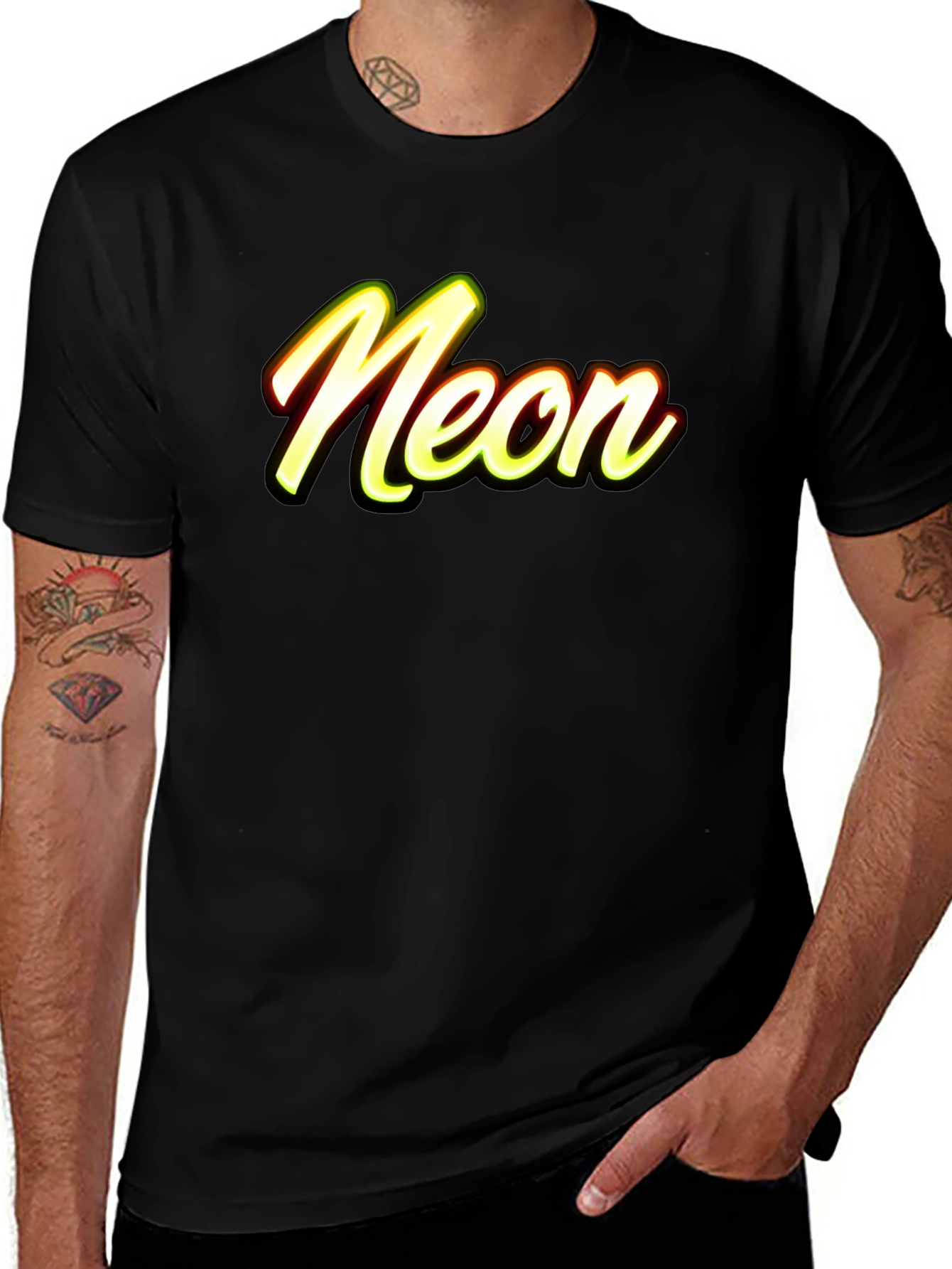 Variant 20 of Neon Word T-Shirt - Stylish Graphic Tee