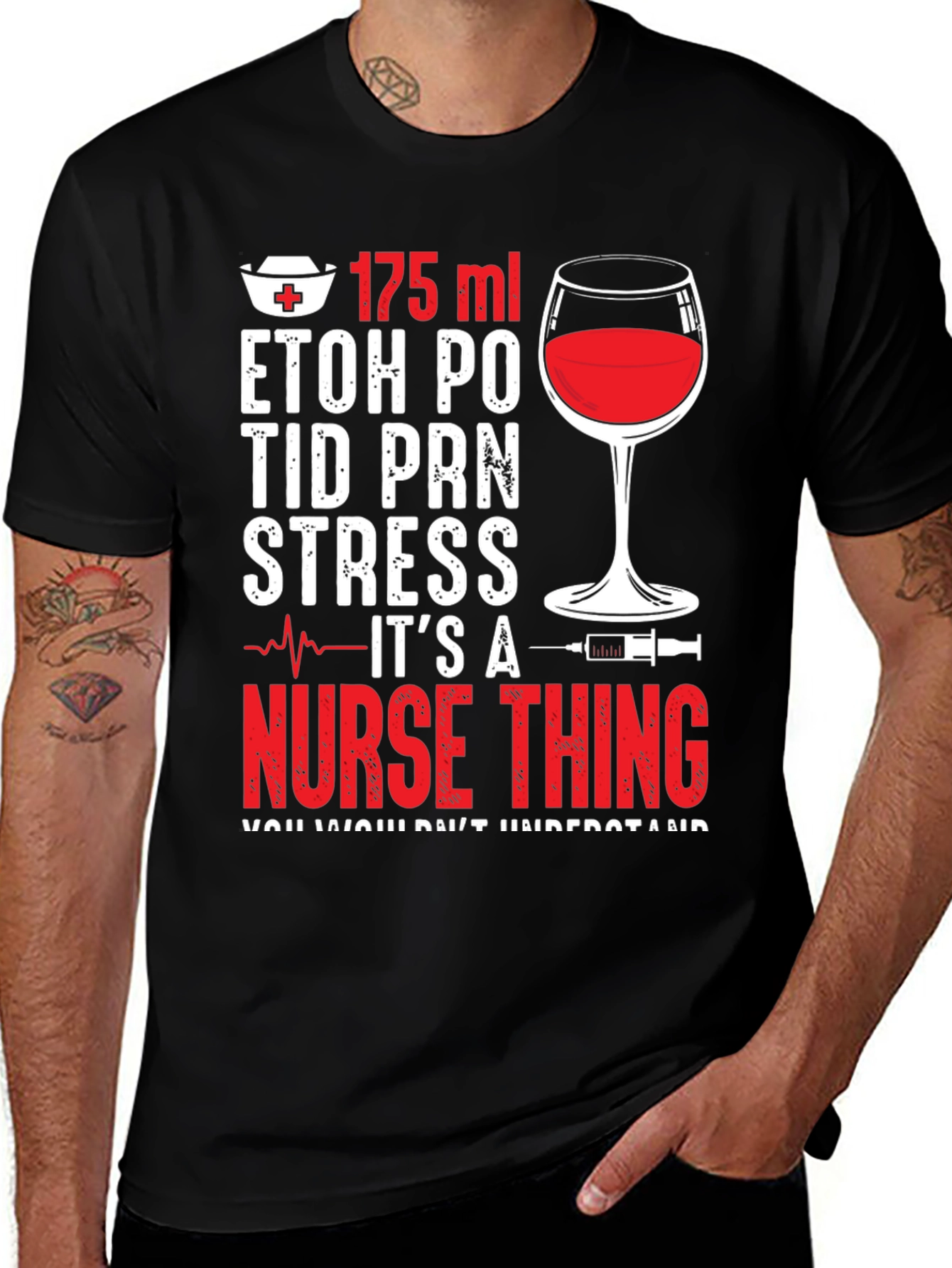 Nurse Humor T-Shirt: ETOH PO TID PRN