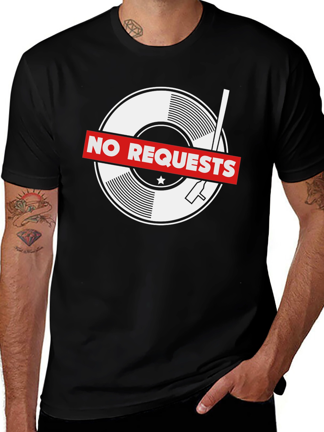 Variant 24 of No Requests Graphic Tee - Music Lover T-Shirt