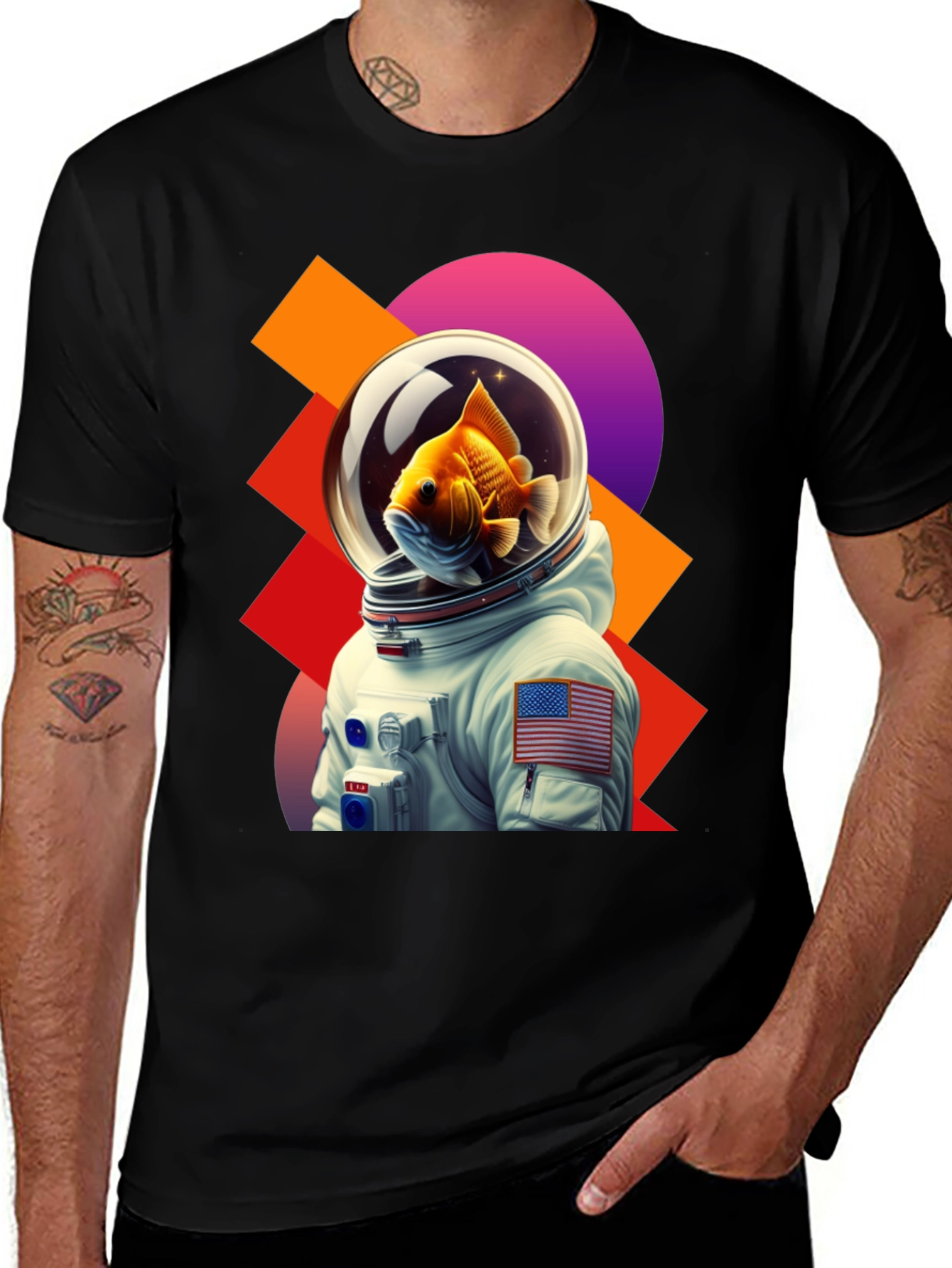 Variant 21 of Astronaut Goldfish Graphic Tee