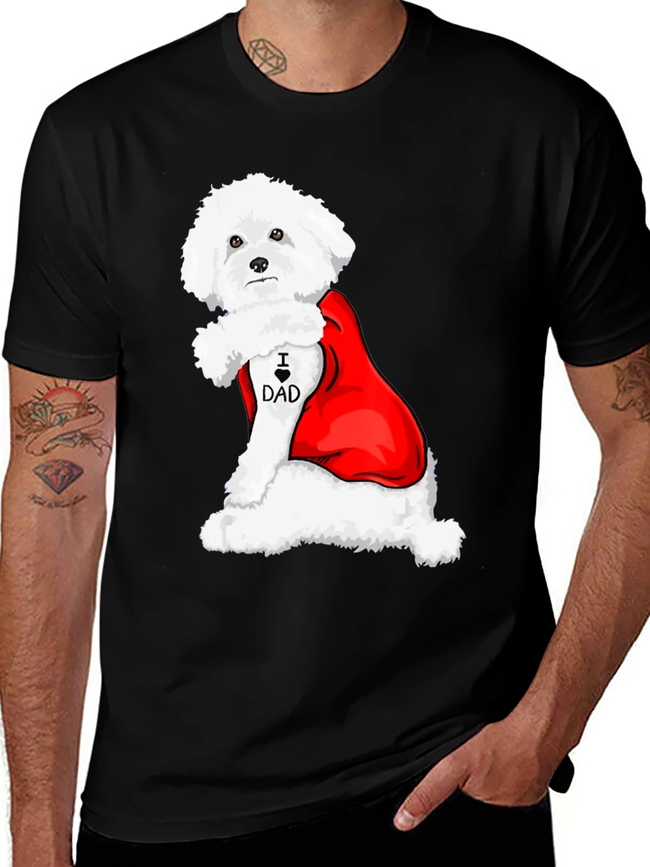 Variant 13 of I Heart Dad Dog T-Shirt - Adorable Pet Lover Tee