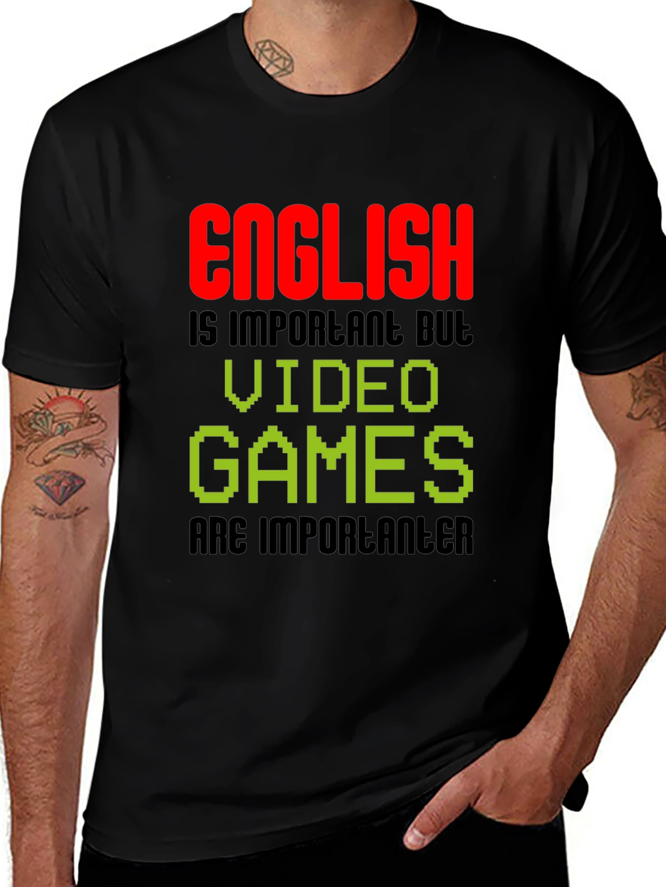 Variant 22 of English vs. Video Games Graphic T-Shirt