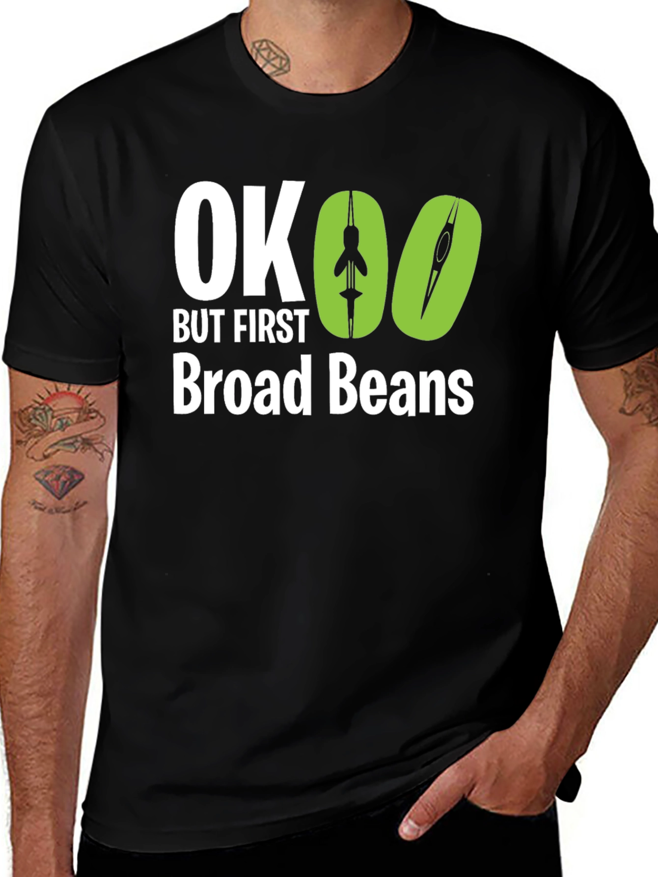 Variant 5 of OK But First Broad Beans Graphic Tee