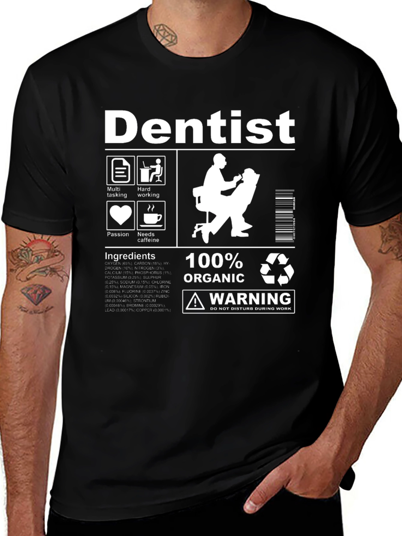Variant 5 of Dentist T-Shirt: 100% Organic & Funny Dentist Definition Tee