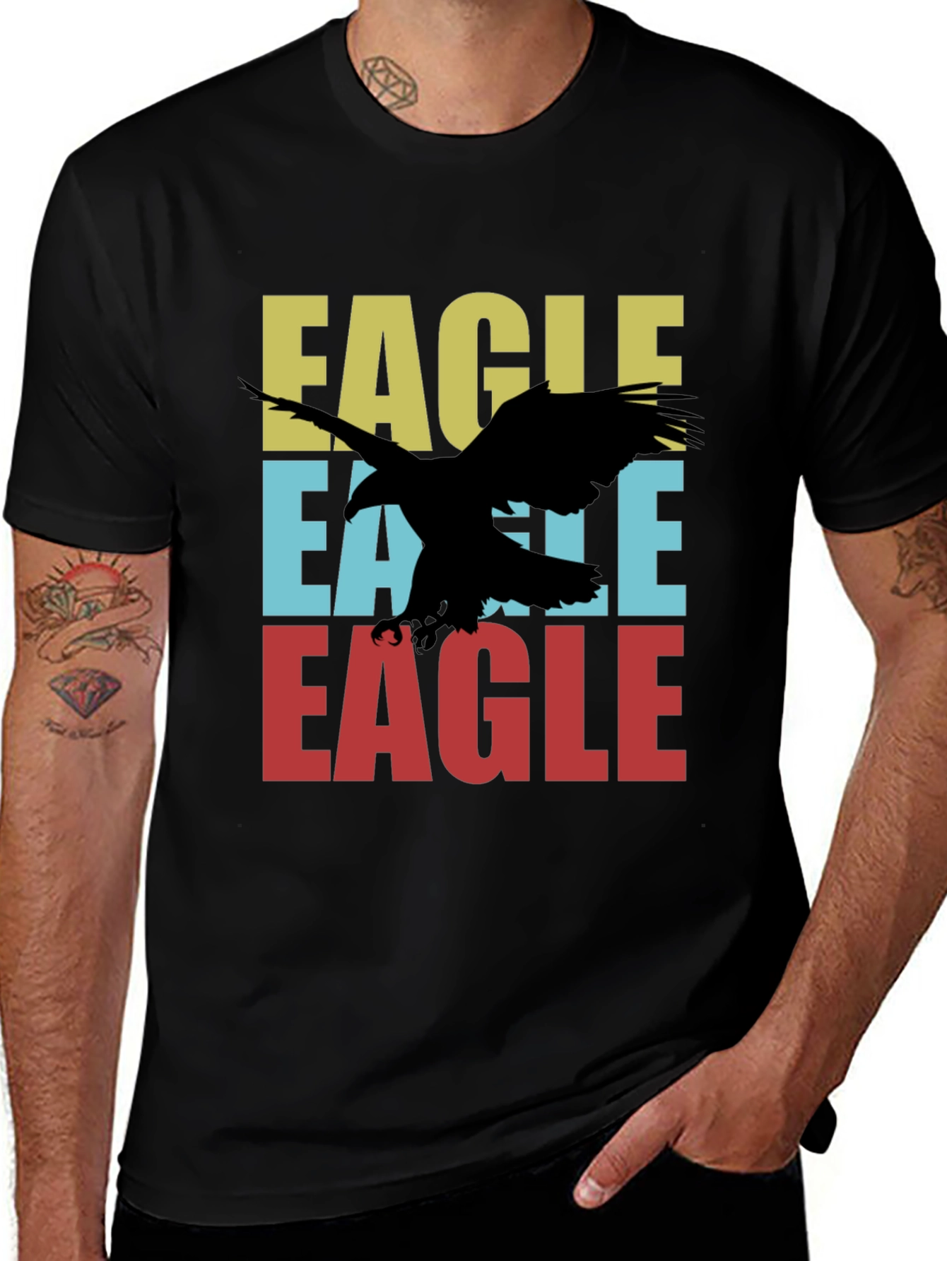 Variant 7 of Retro Eagle Graphic Tee - Cool Bird Lover Design