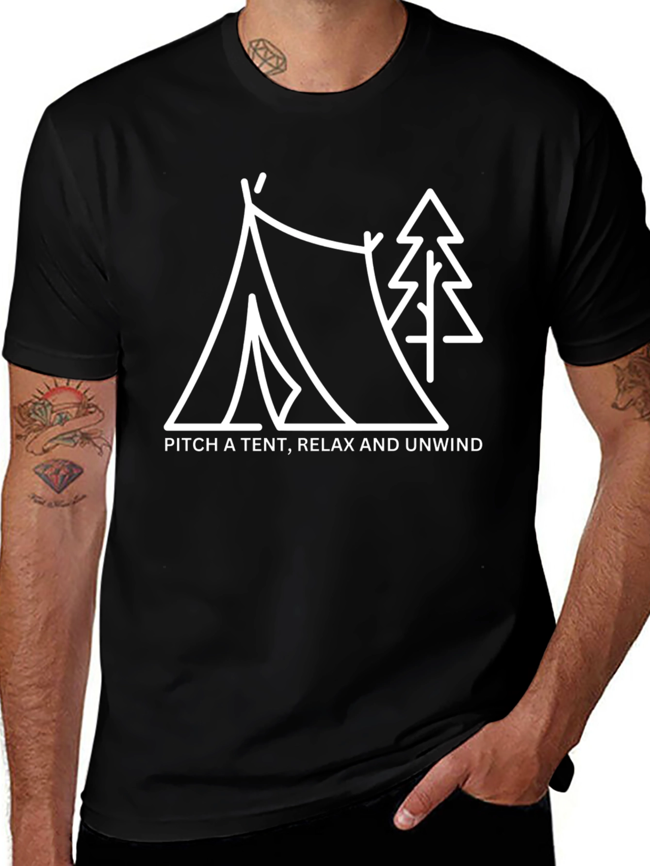 Camping Graphic Tee: Pitch a Tent, Relax & Unwind