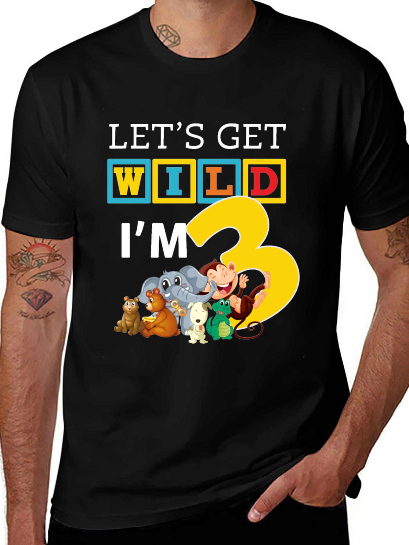 Variant 10 of Let's Get Wild I'm 3 T-Shirt