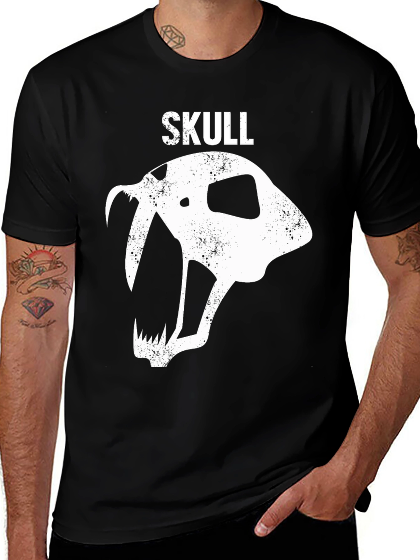 Variant 30 of Skull Graphic Tee - Distressed Print