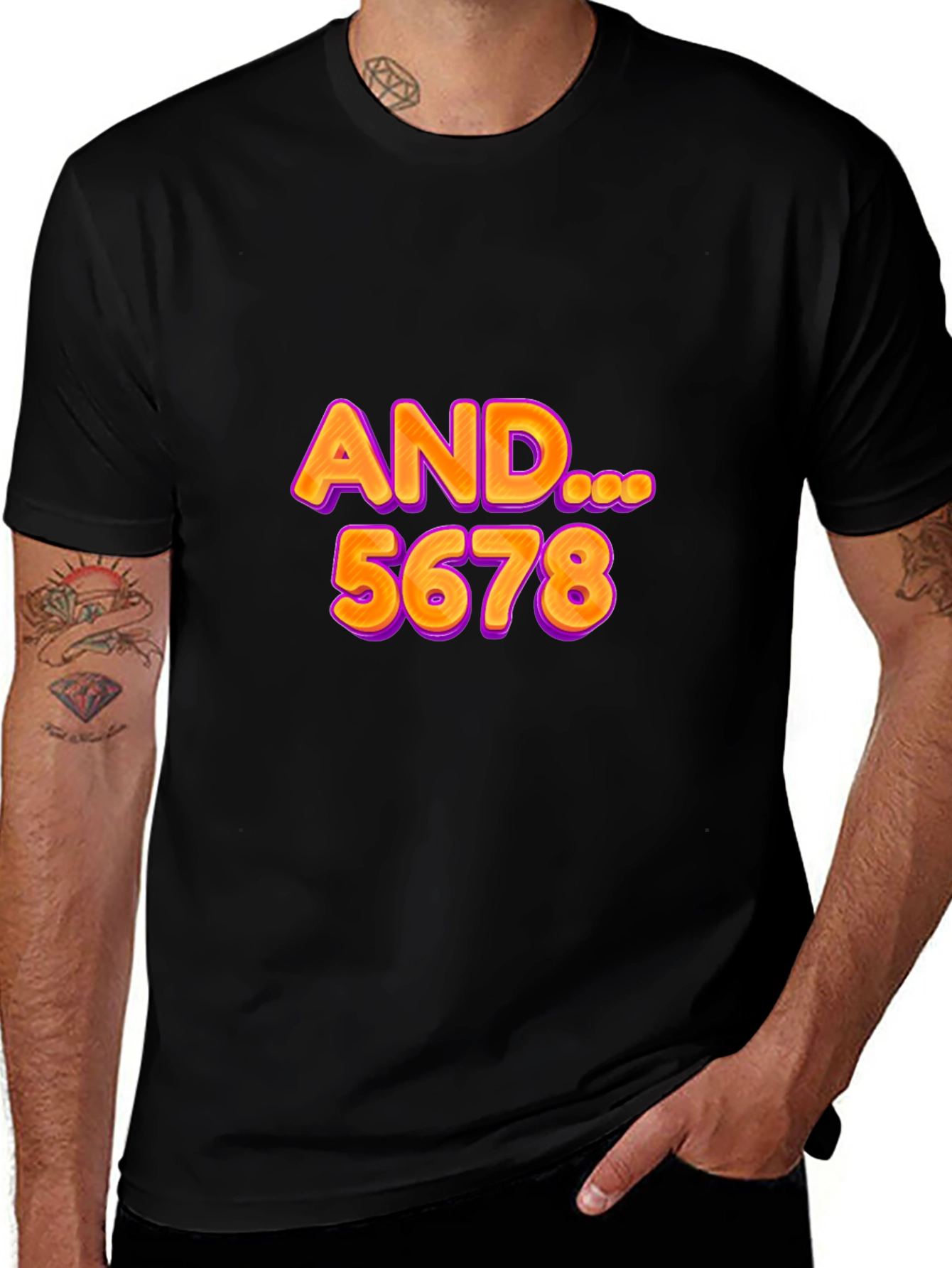 Variant 26 of Dance Crew 'AND...5678' T-Shirt - Black