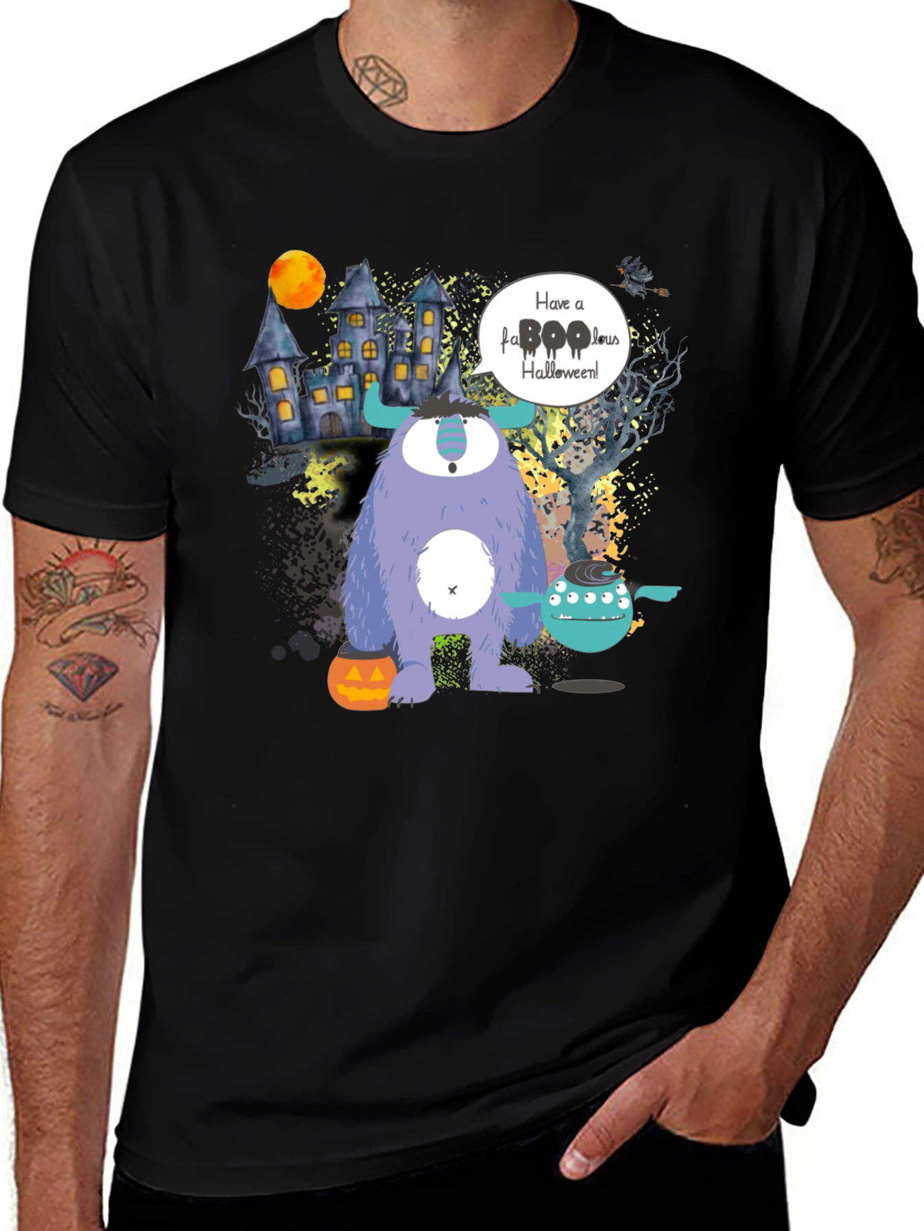Halloween Monster T-Shirt - Boo-tiful Design