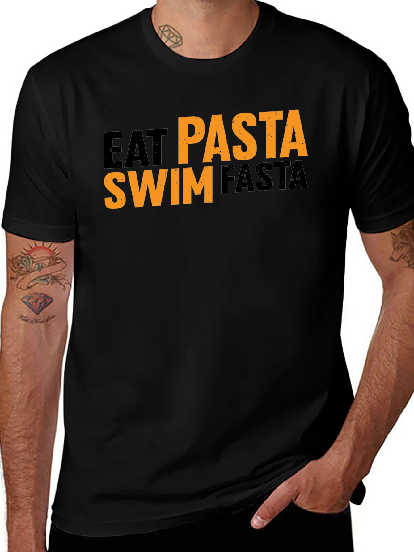 Variant 13 of Eat Pasta Swim Fasta Graphic T-Shirt