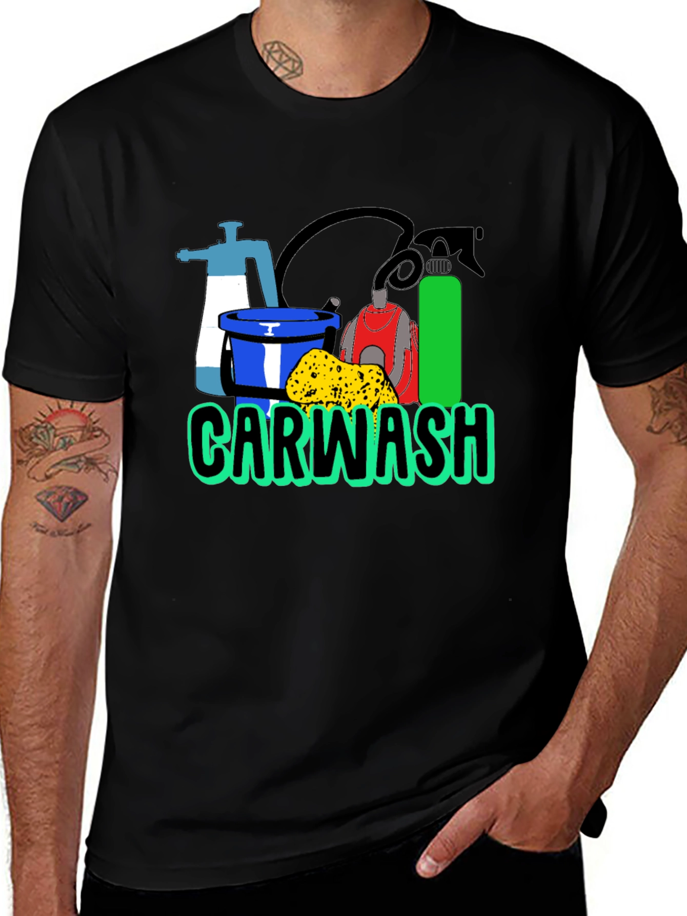 Carwash Graphic Tee - Black