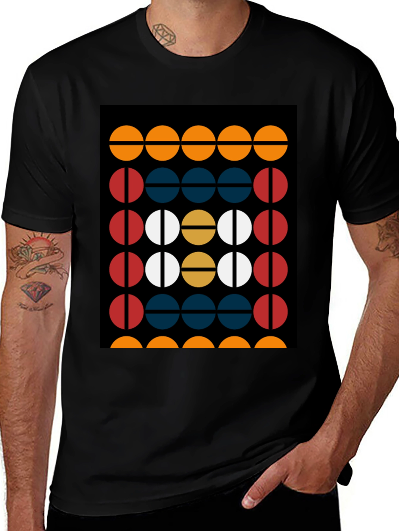 Variant 29 of Modern Geometric Graphic Tee - Bold Design