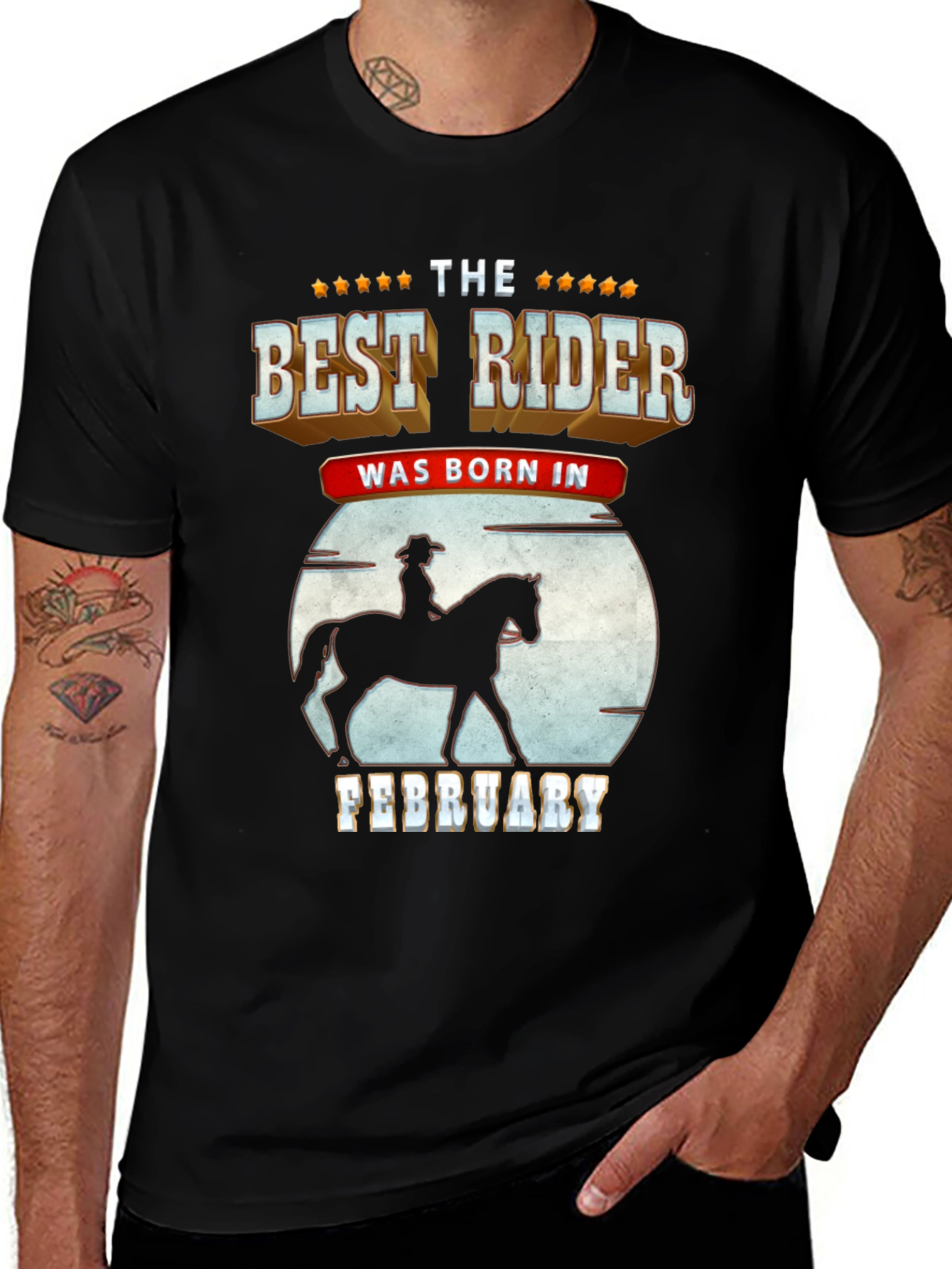 Variant 28 of Best Rider Born In February - Graphic T-Shirt