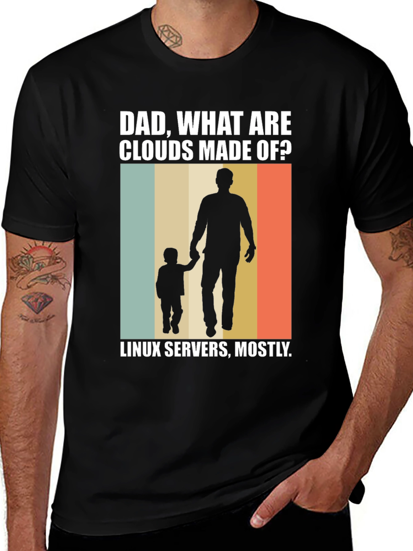 Dad What Are Clouds Made Of Funny Linux T-Shirt