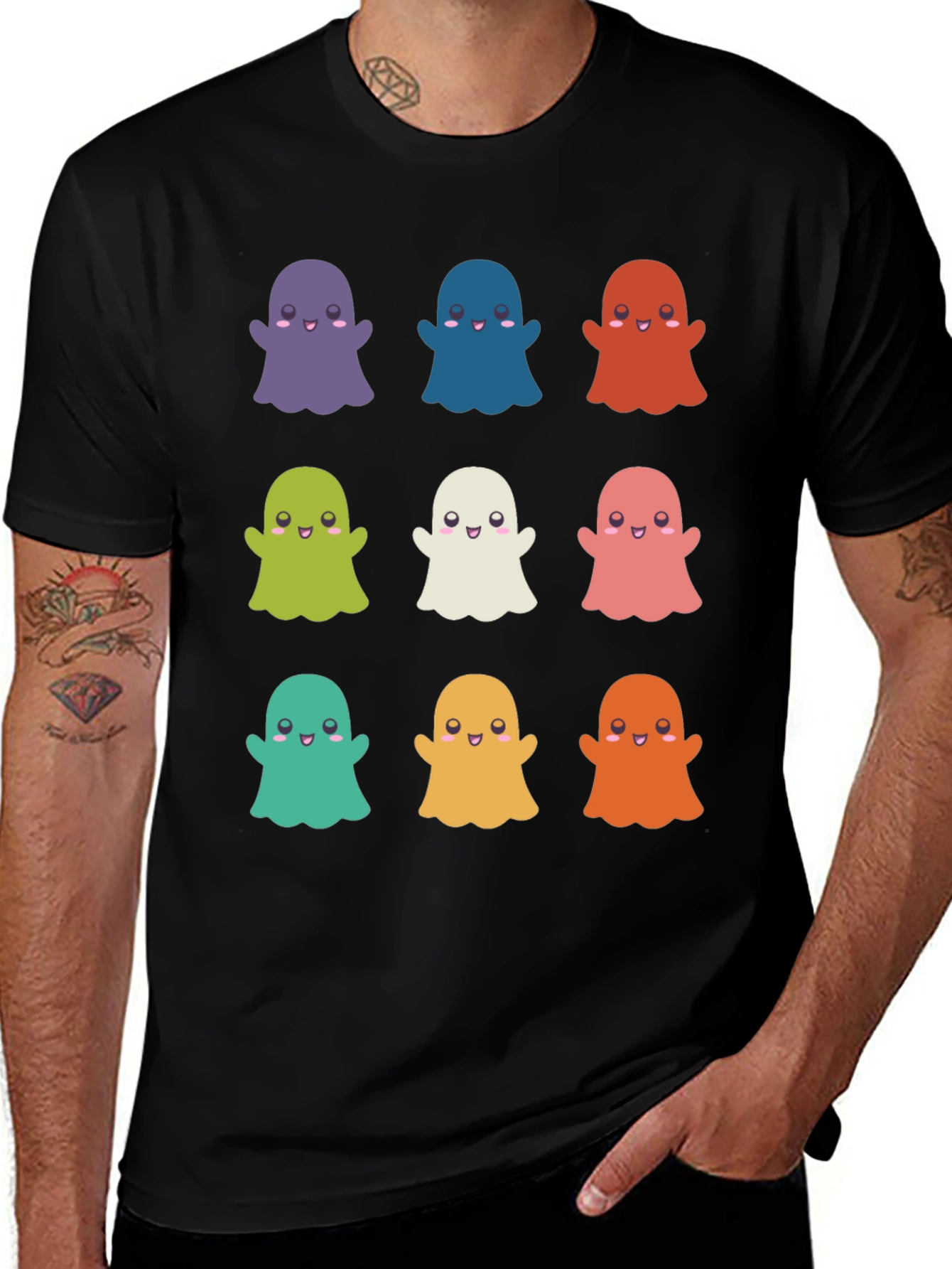 Variant 26 of Cute Ghosts T-Shirt - Halloween Apparel