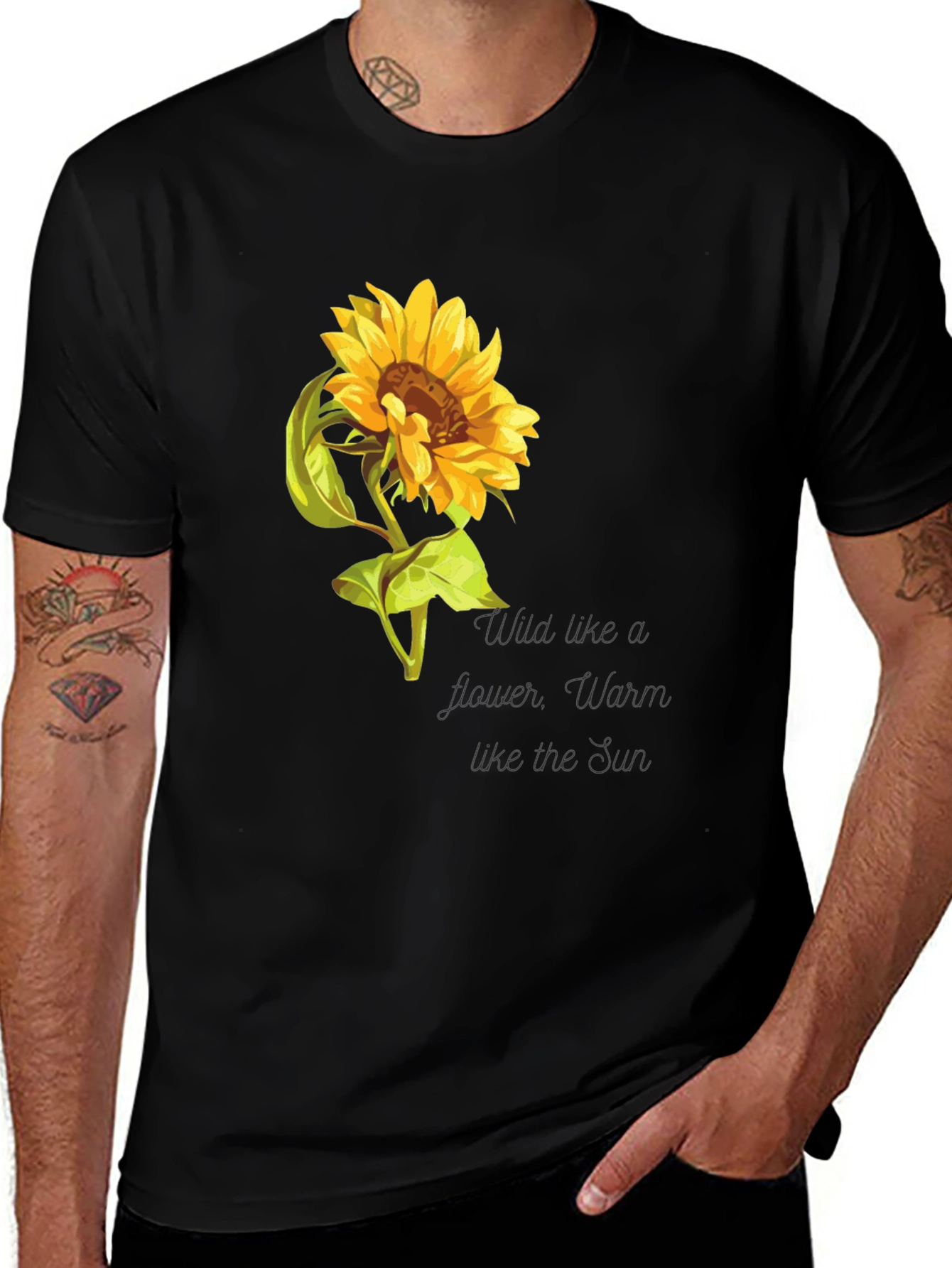 Variant 21 of Sunflower Graphic Print Crew Neck Tee