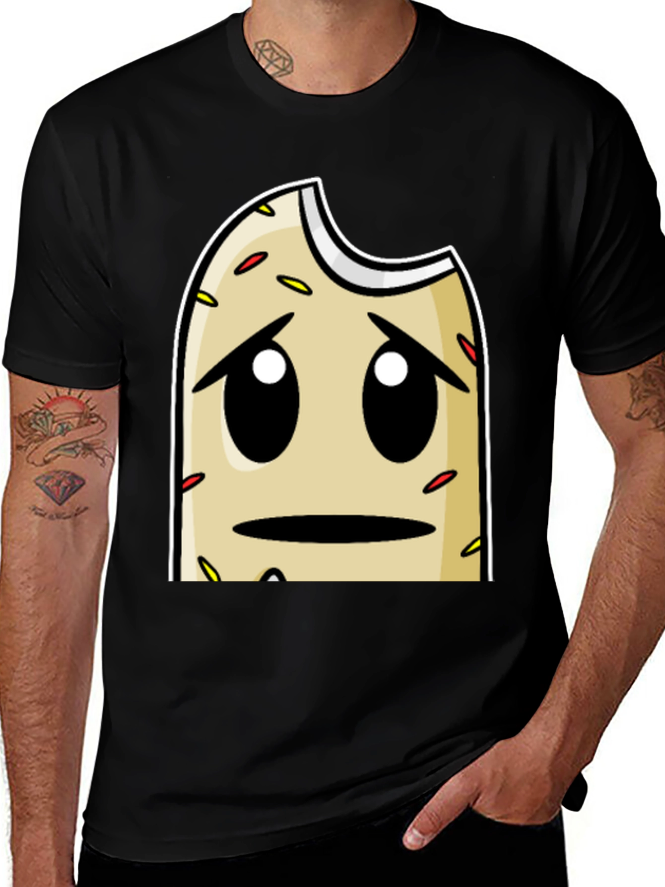 Variant 13 of Sad Donut Cartoon T-Shirt