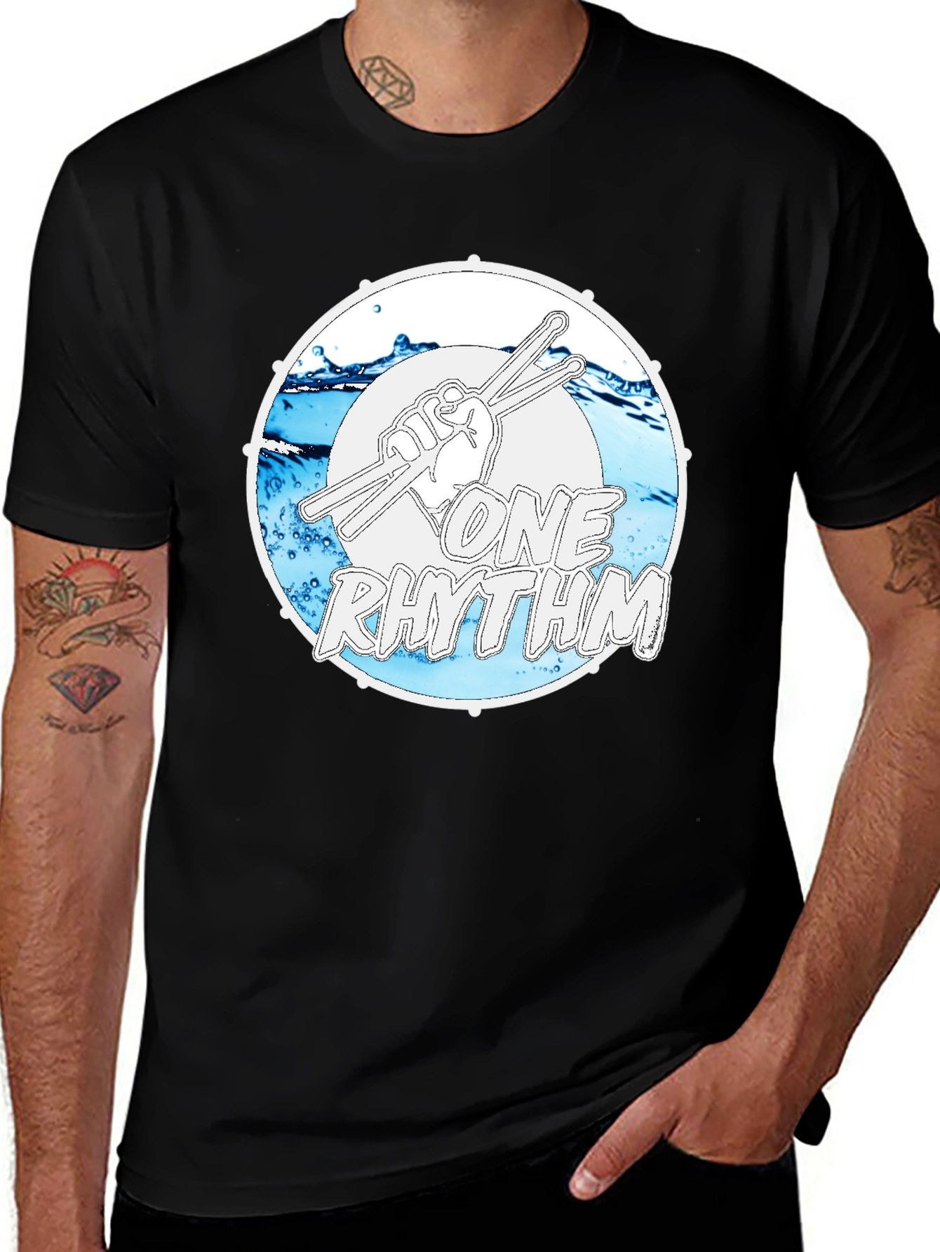 Variant 23 of One Rhythm Drum Graphic Tee