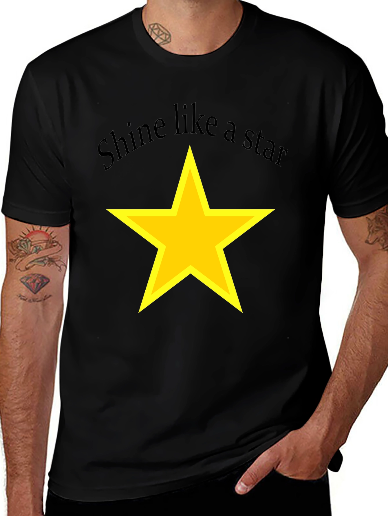 Variant 14 of Shine Like a Star Black T-Shirt