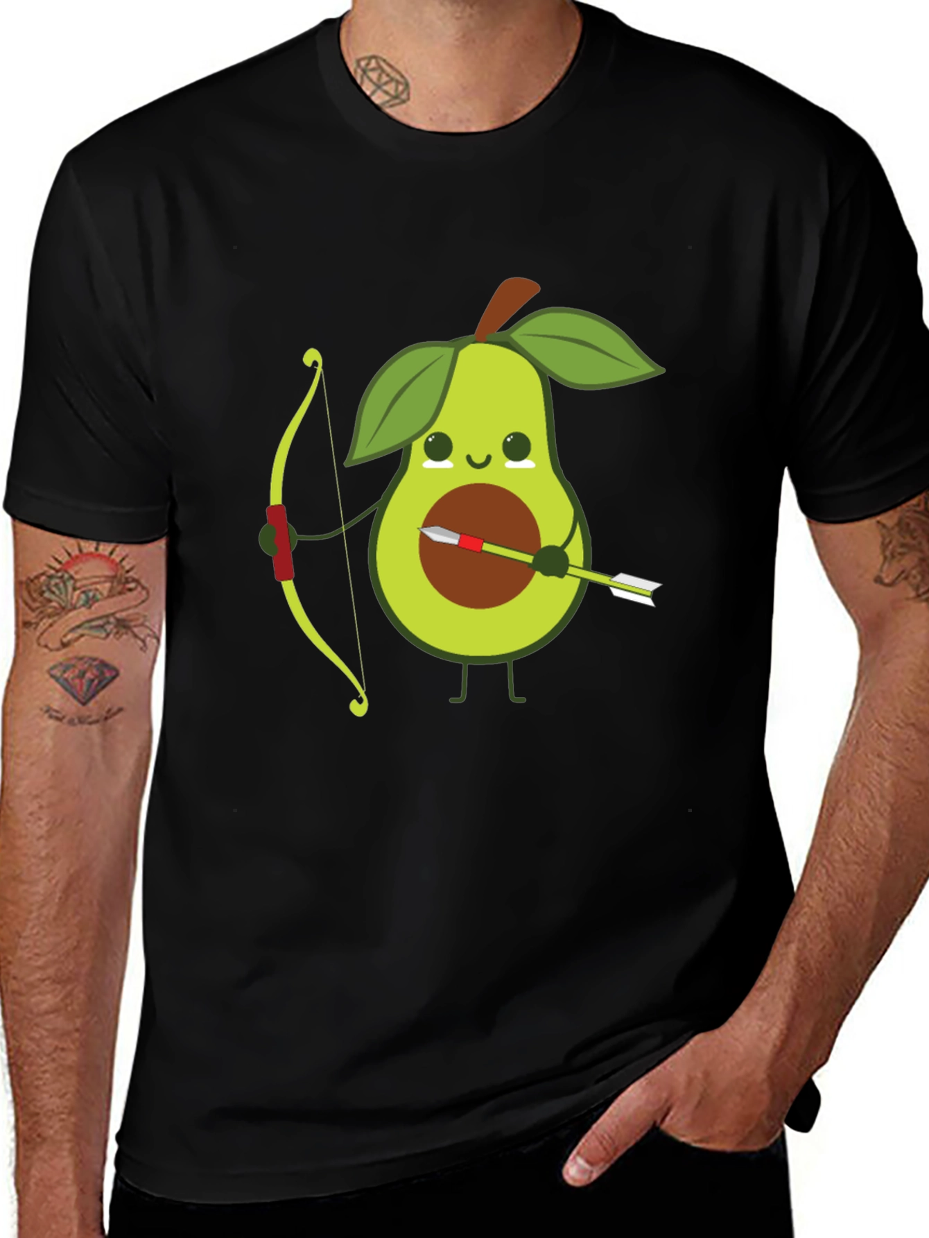 Variant 16 of Avocado Archer Graphic T-Shirt - Fun Novelty Tee