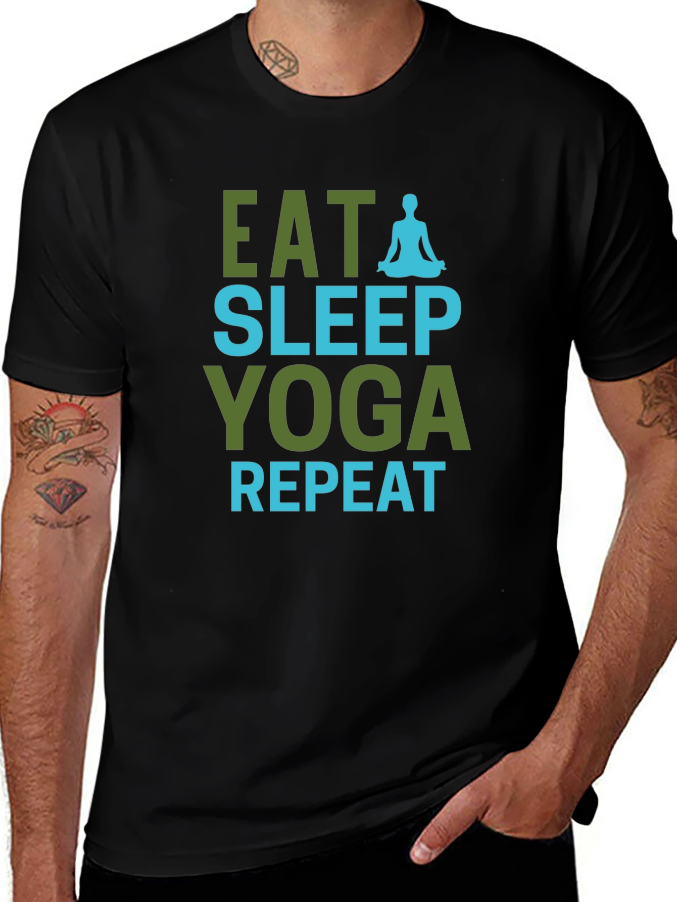 Variant 17 of Eat Sleep Yoga Repeat T-Shirt