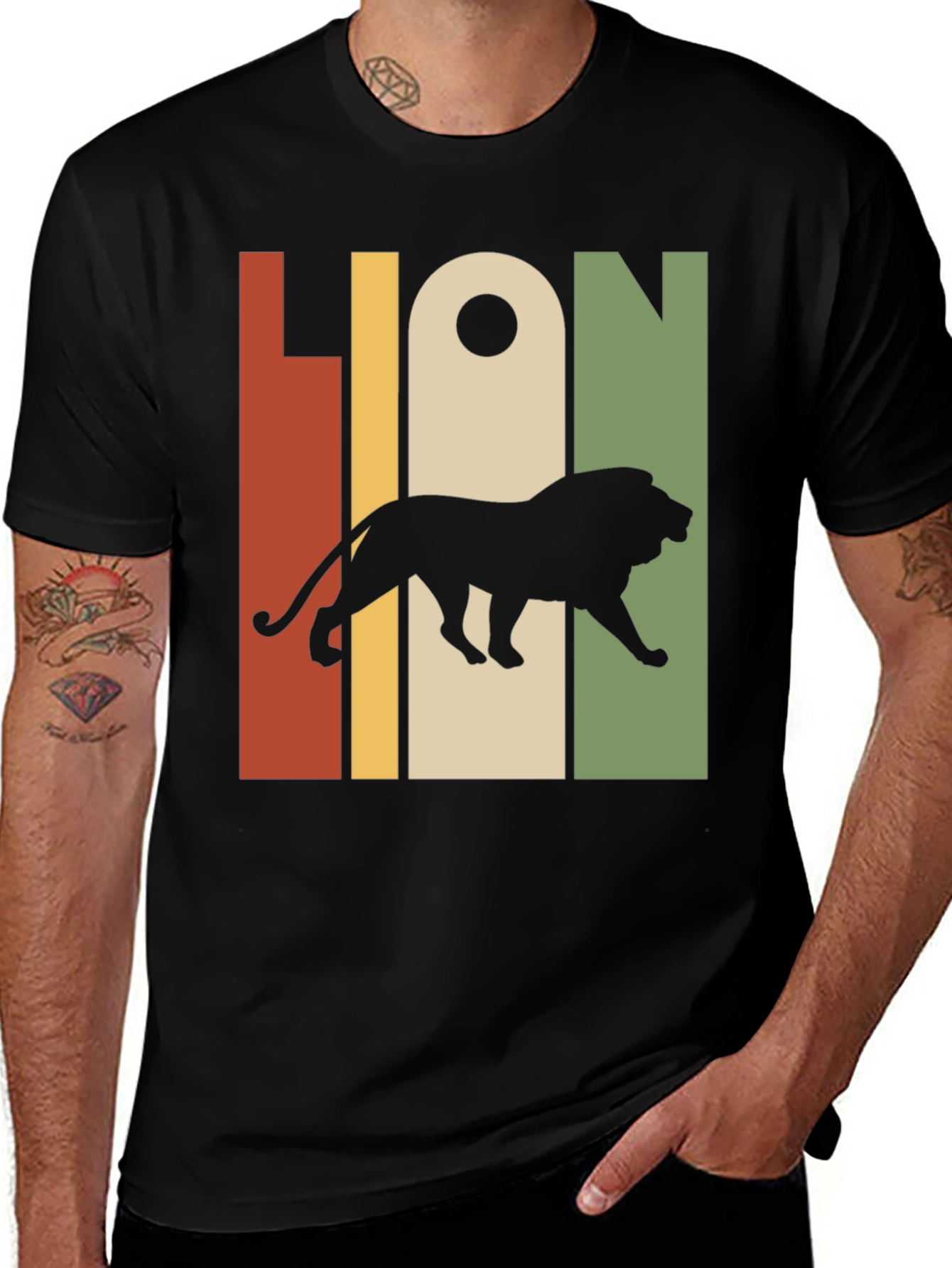 Variant 23 of Retro Lion Graphic T-Shirt
