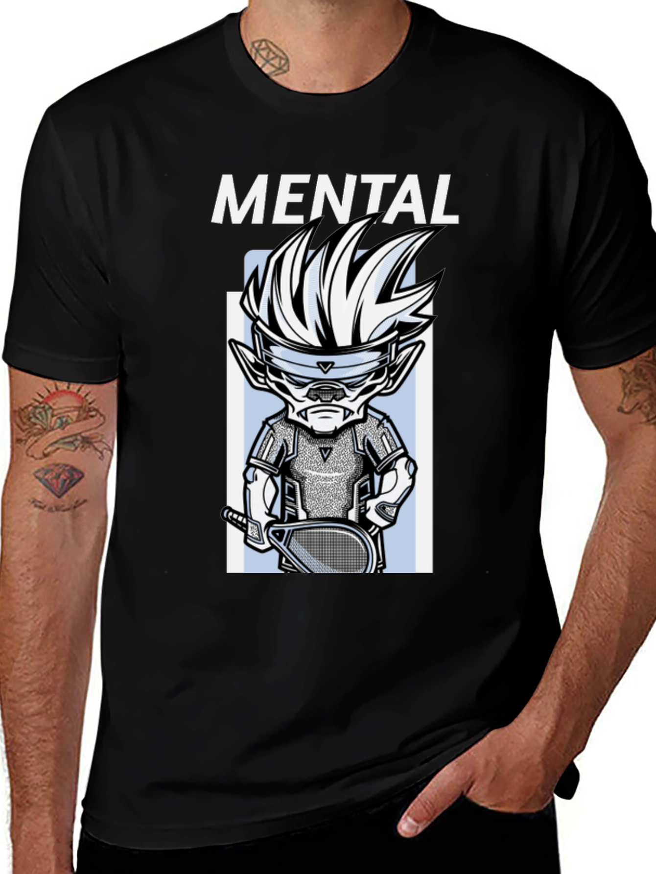Mental Tennis Player Graphic T-Shirt