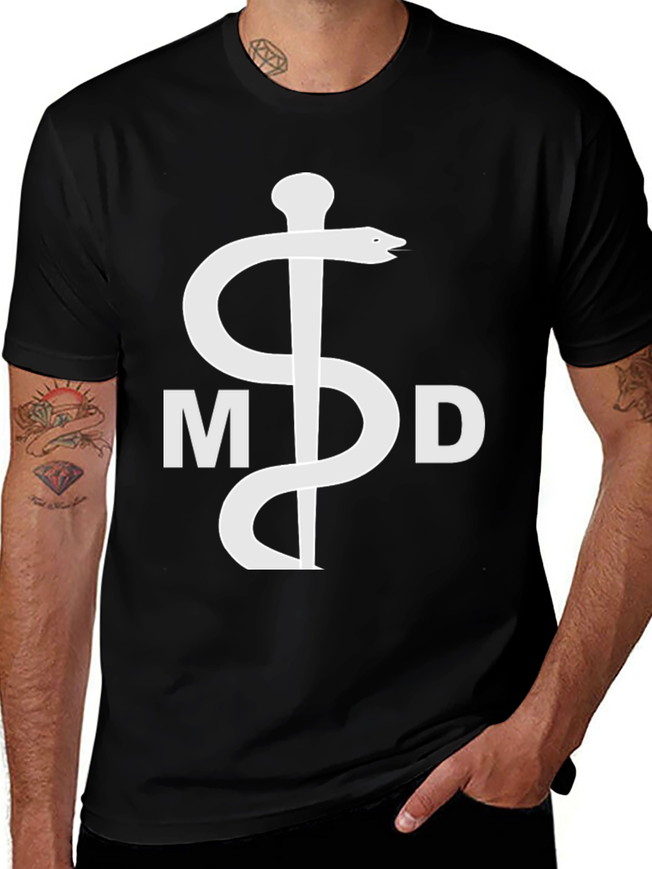 Variant 5 of Medical MD Caduceus T-Shirt