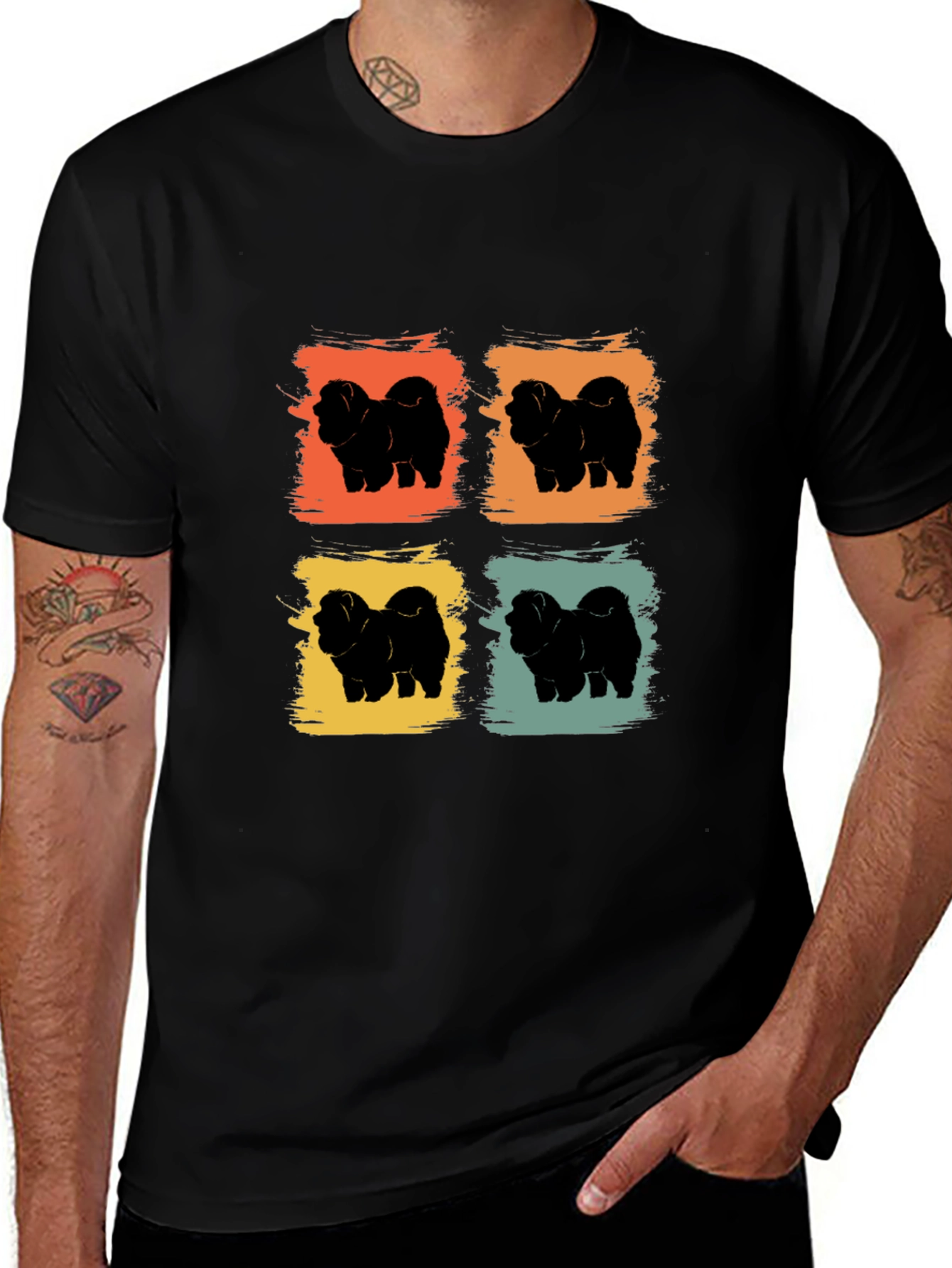 Retro Chow Chow Dog Lover T-Shirt