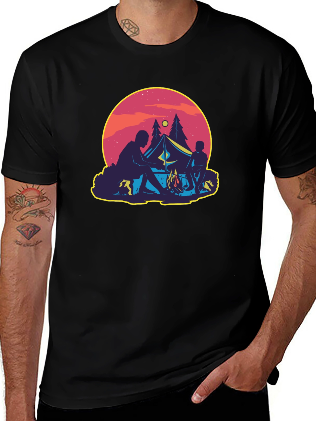 Variant 14 of Camping Adventure T-Shirt - Father & Son by Campfire