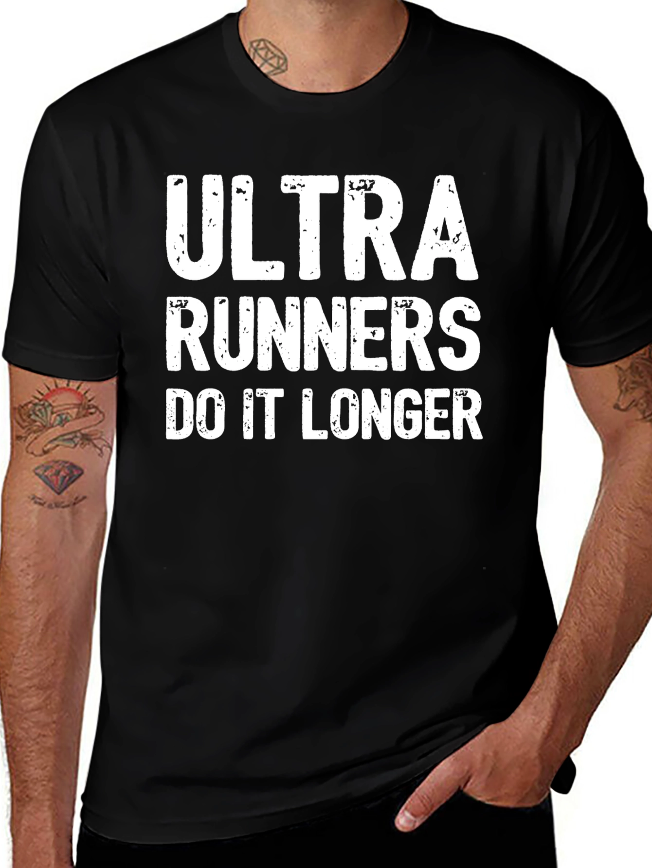 Variant 27 of Ultra Runners Do It Longer Black T-Shirt