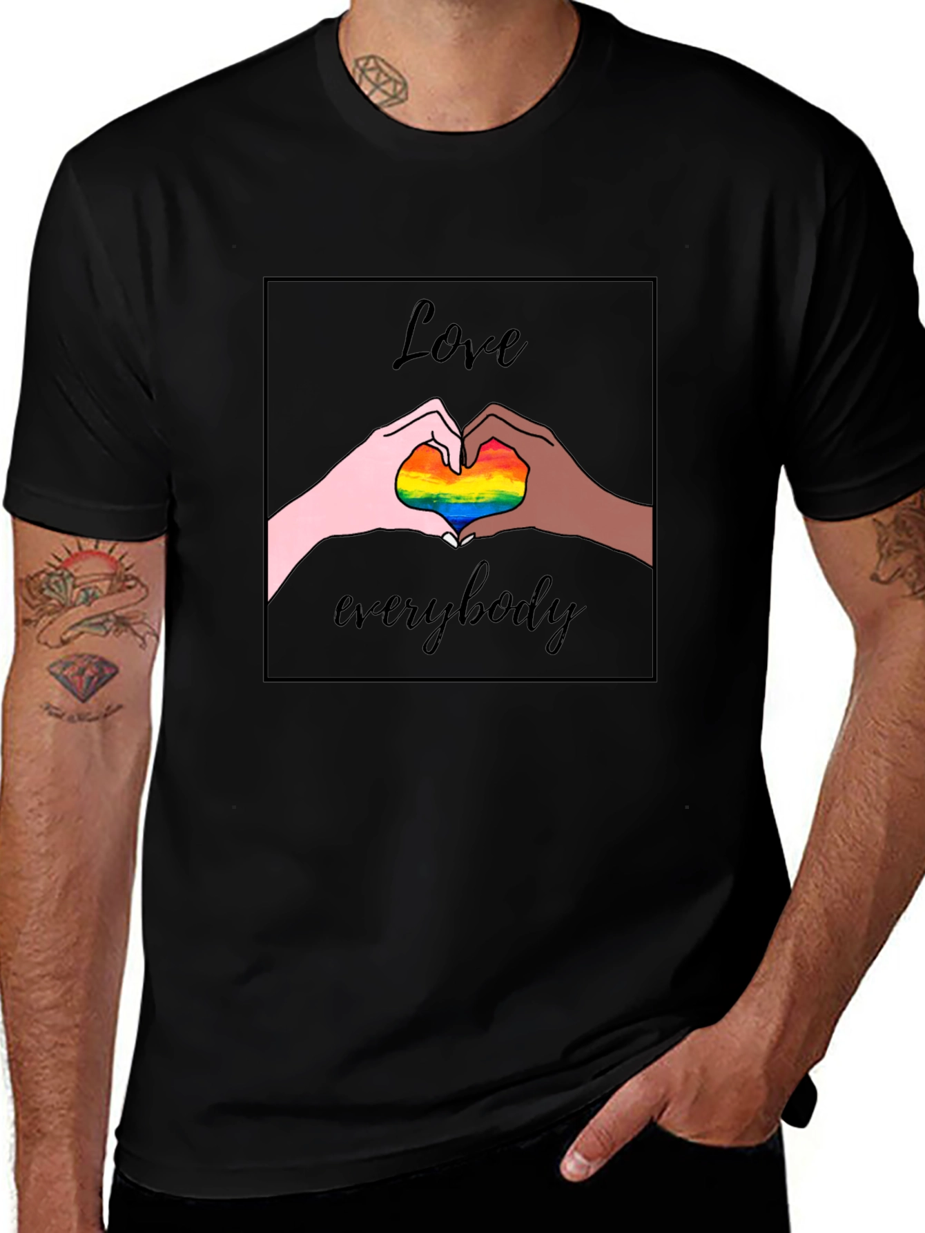 Variant 15 of Love Everybody LGBTQ+ Pride Graphic Tee